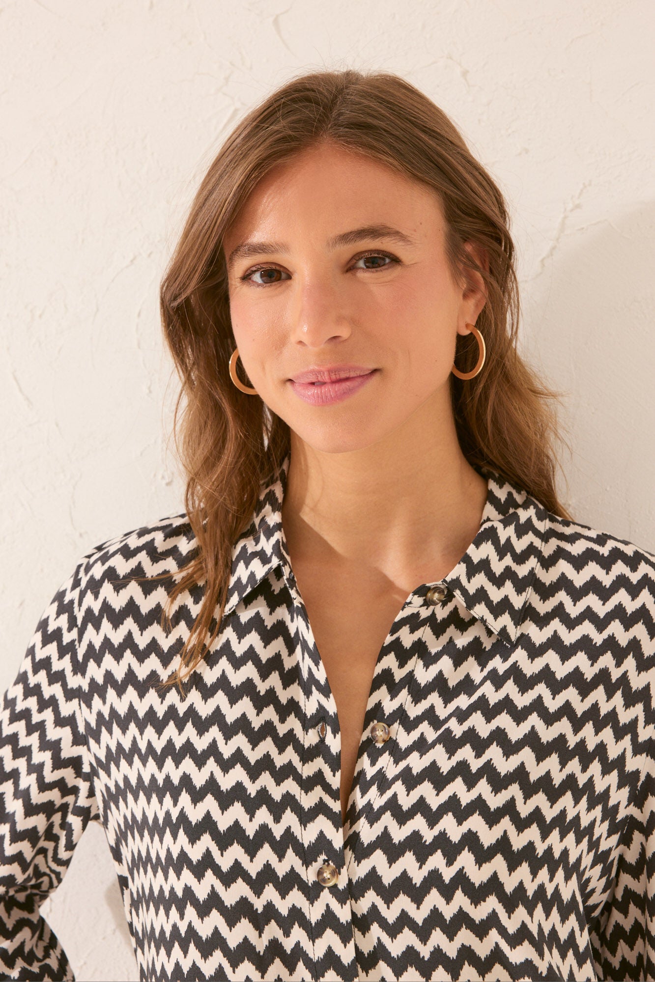 Short zigzag print camisole