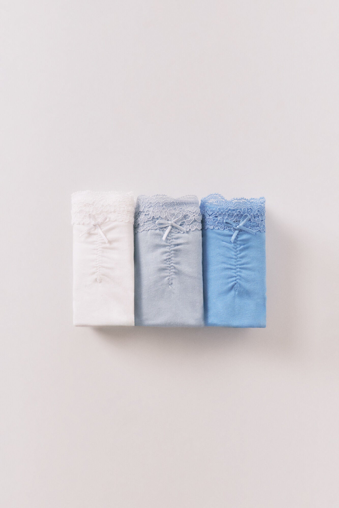Pack of 3 classic cotton lace panties