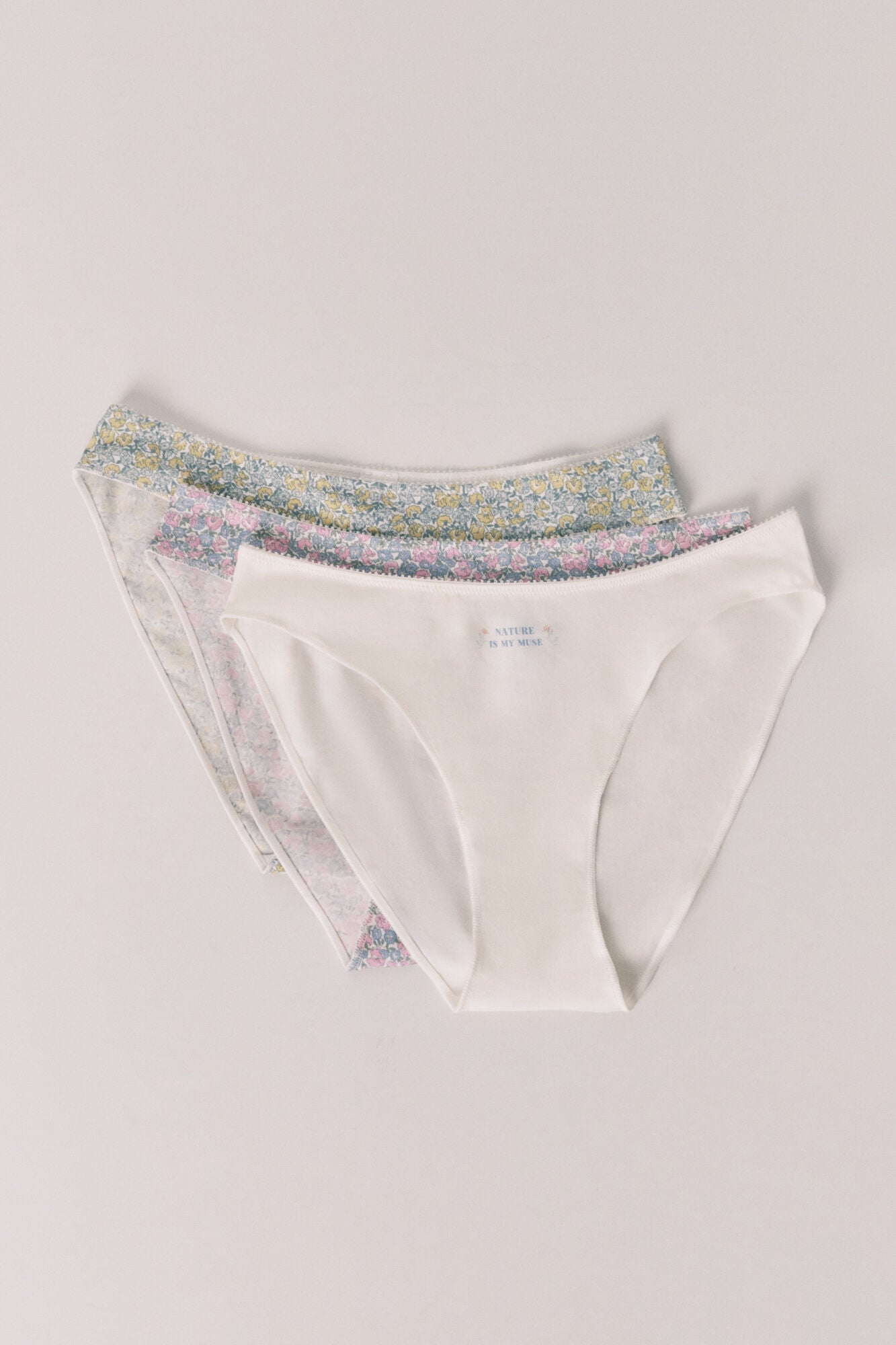 Pack 3 floral print cotton classic panties