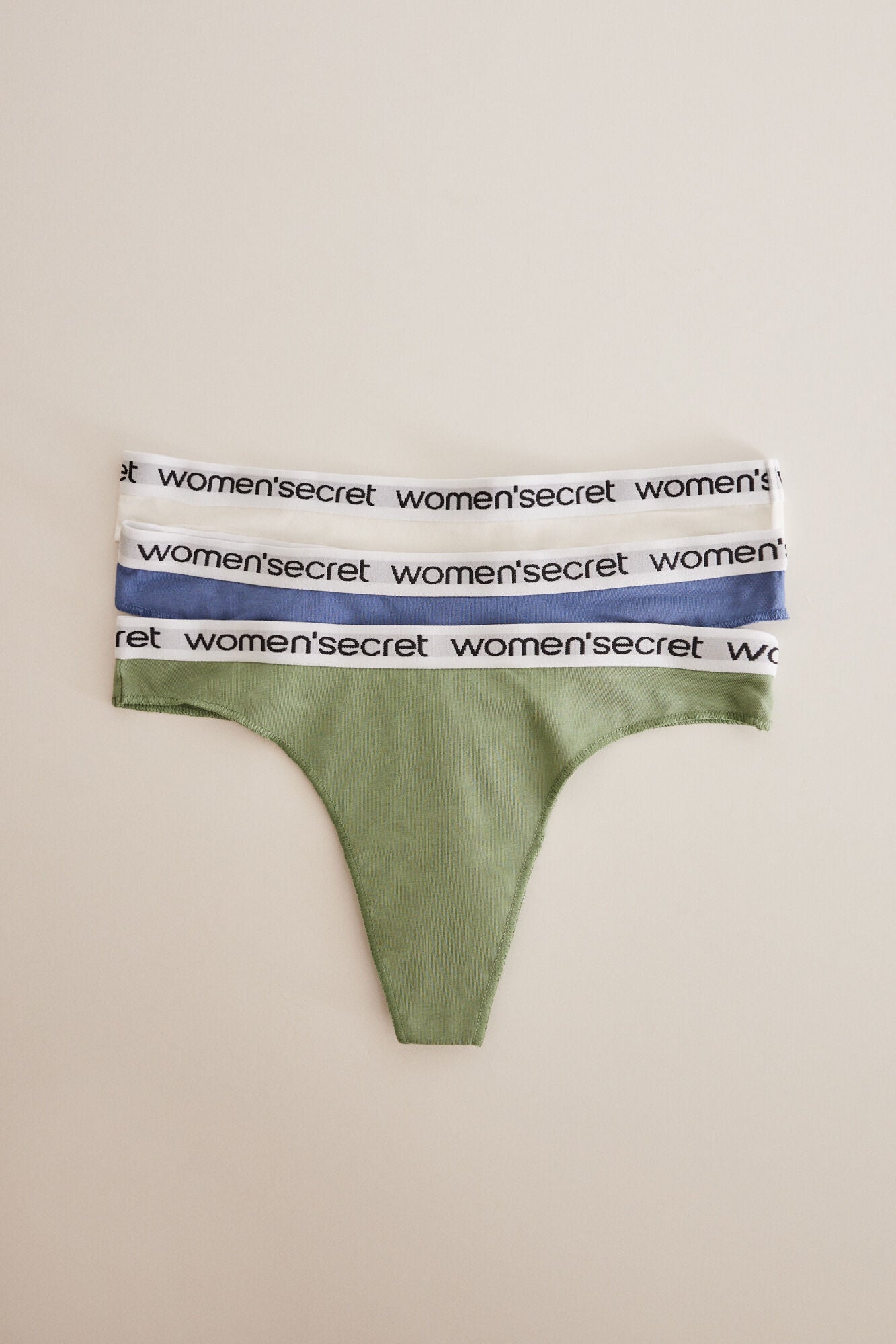 Pack of 3 logo cotton thongs