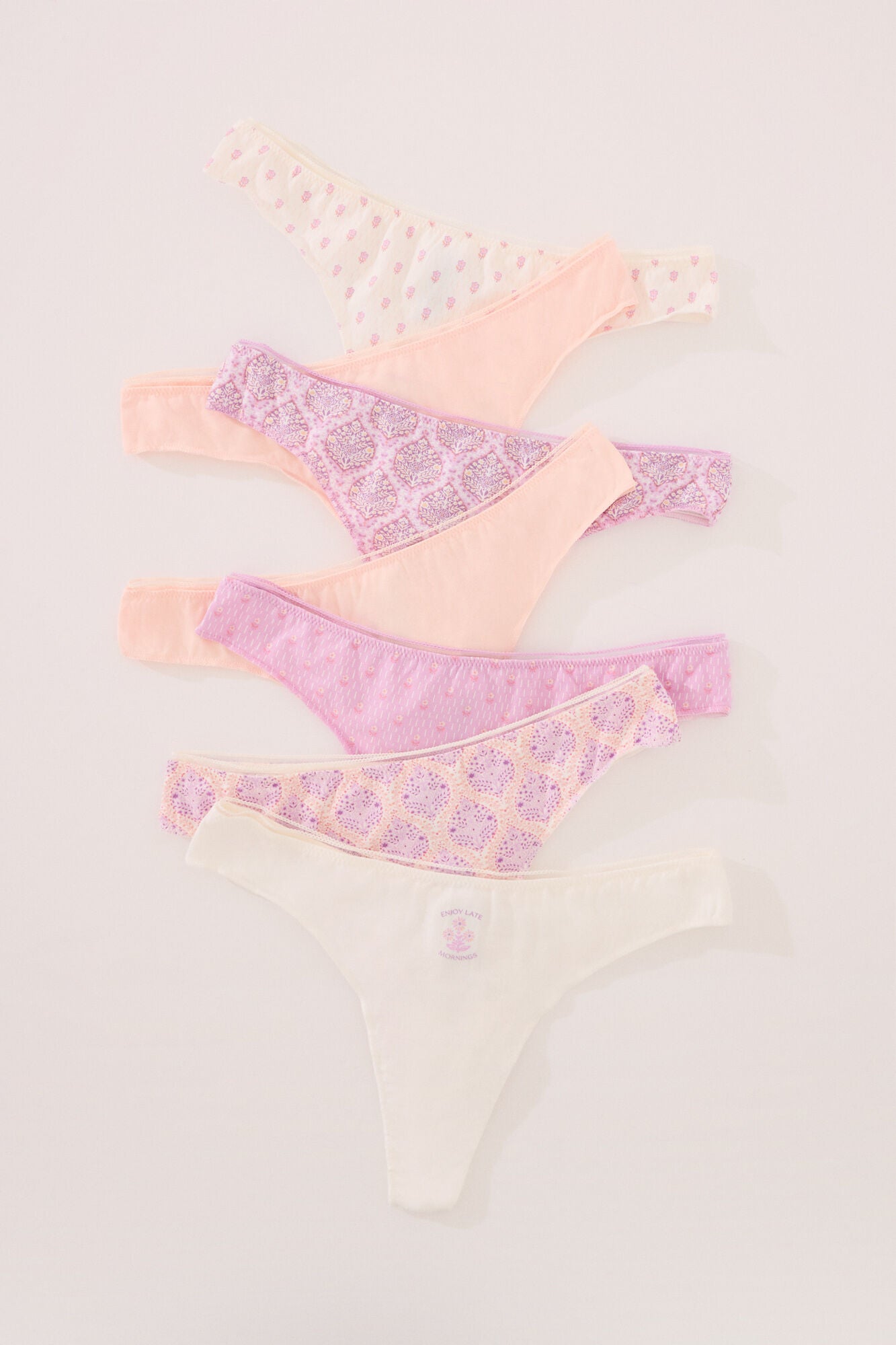 Pack of 7 cotton thongs