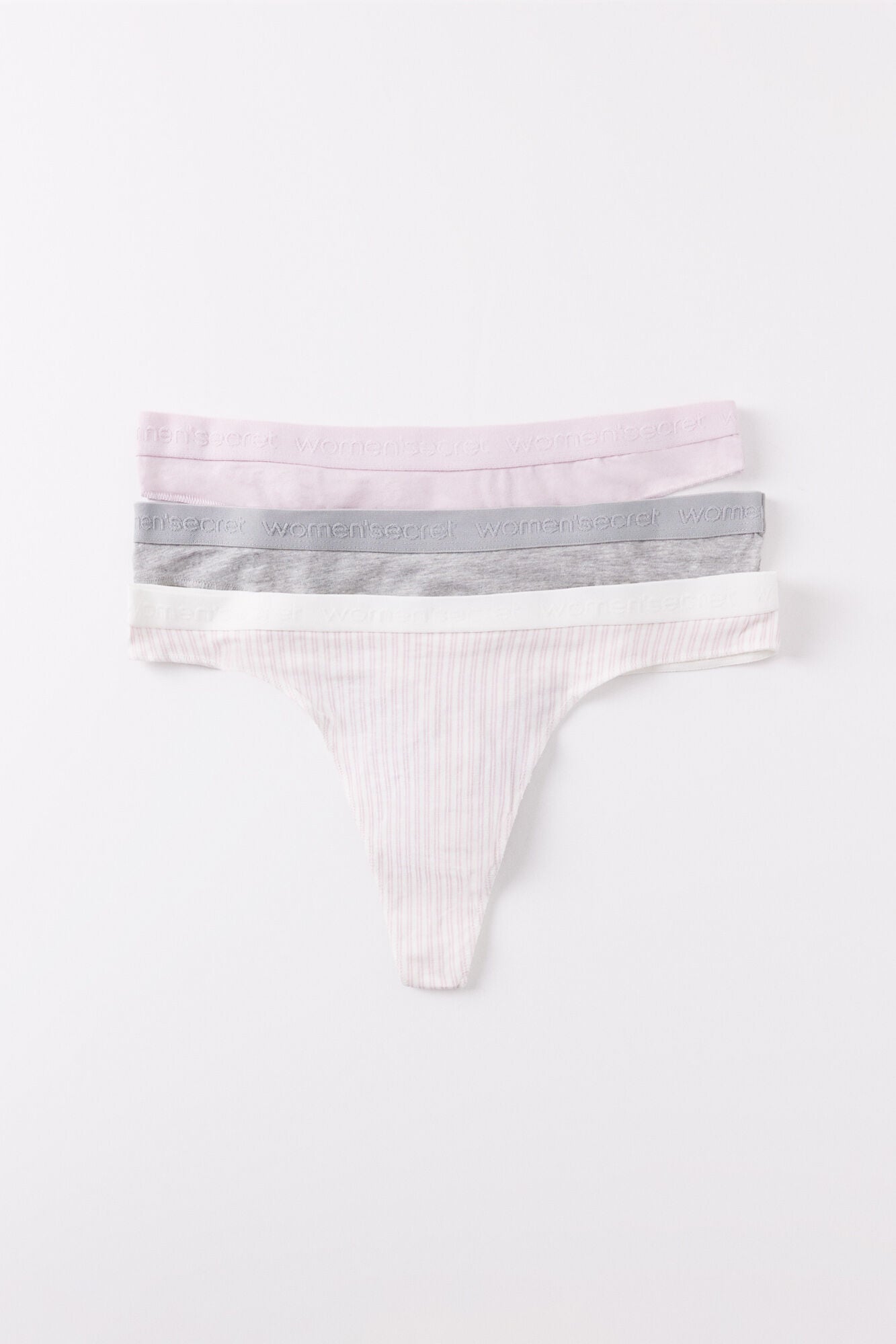 3-pack cotton logo tangas