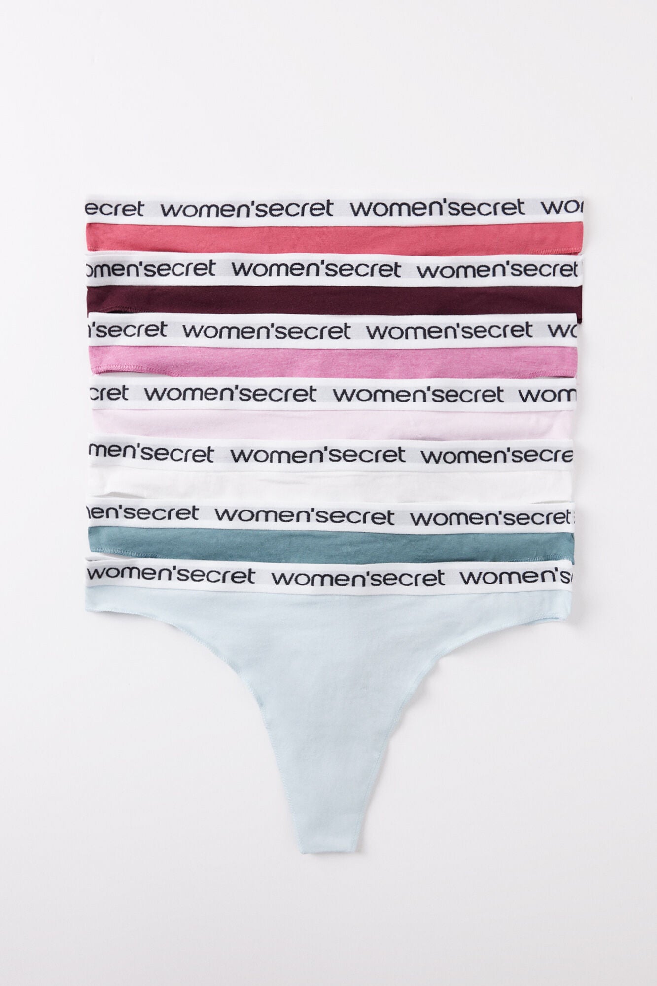7-pack cotton logo tangas