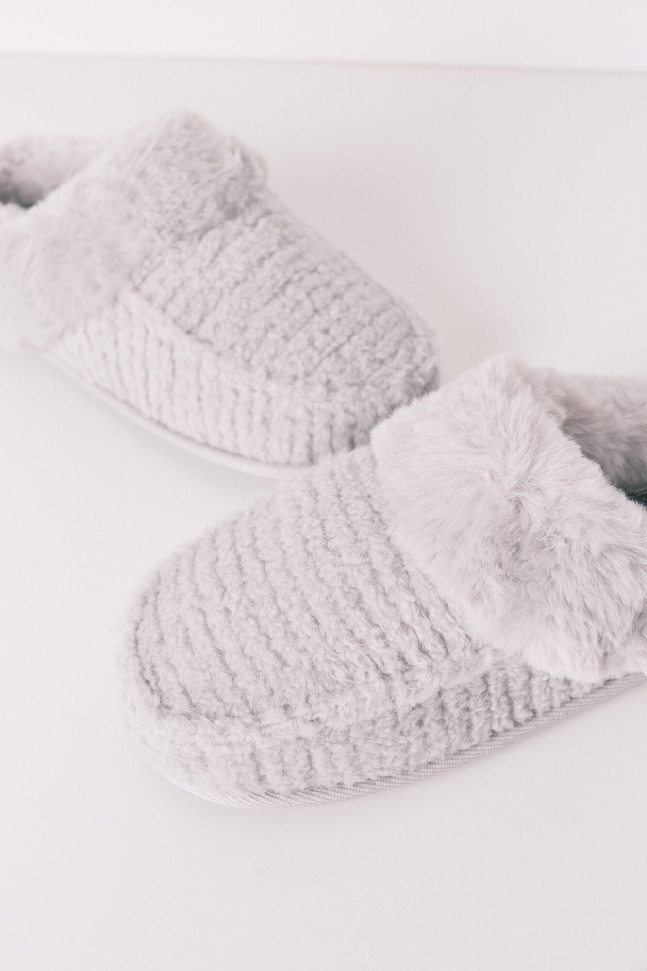 Animal print fur slippers