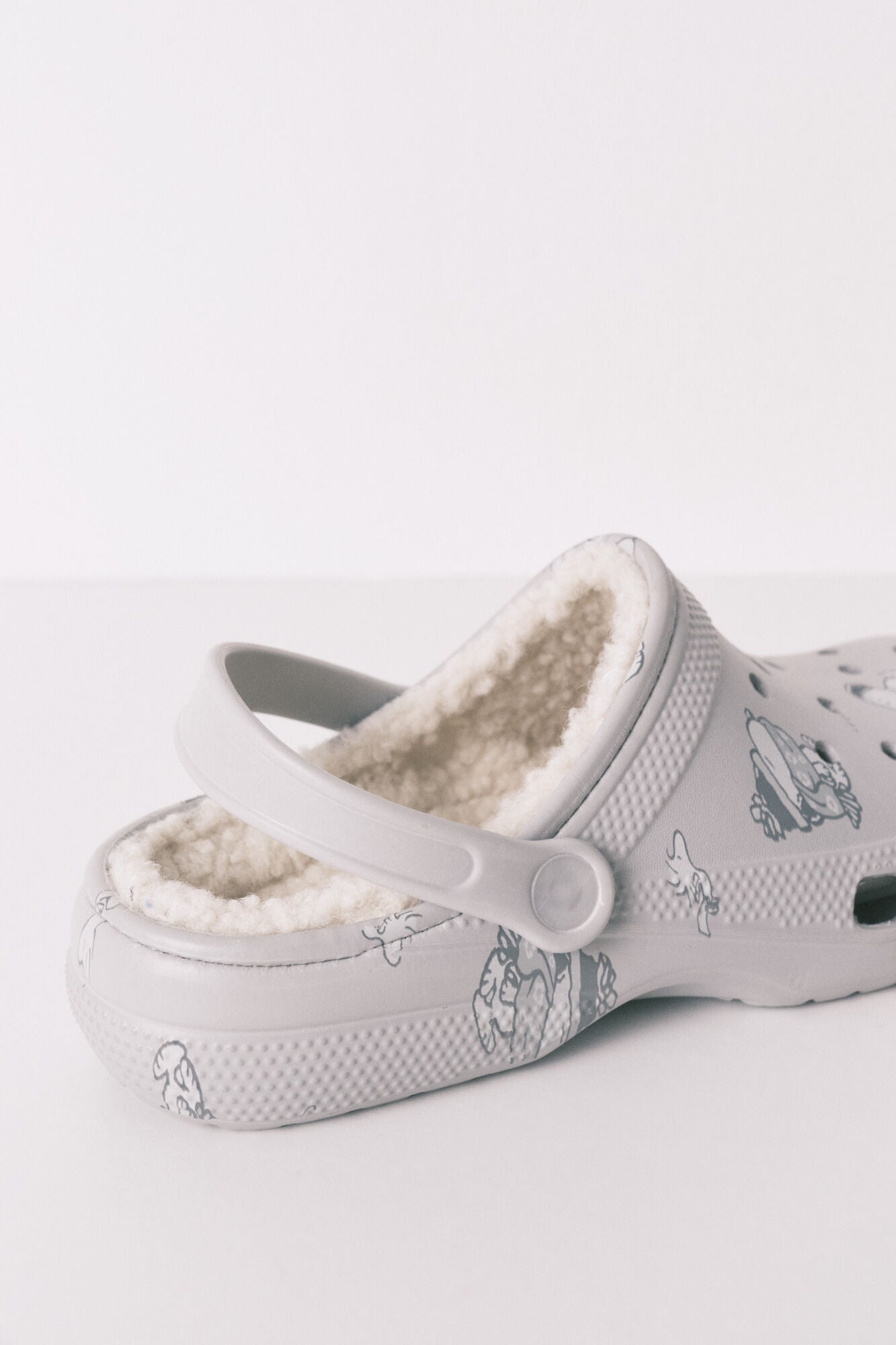 Snoopy sheepskin clog house slippers