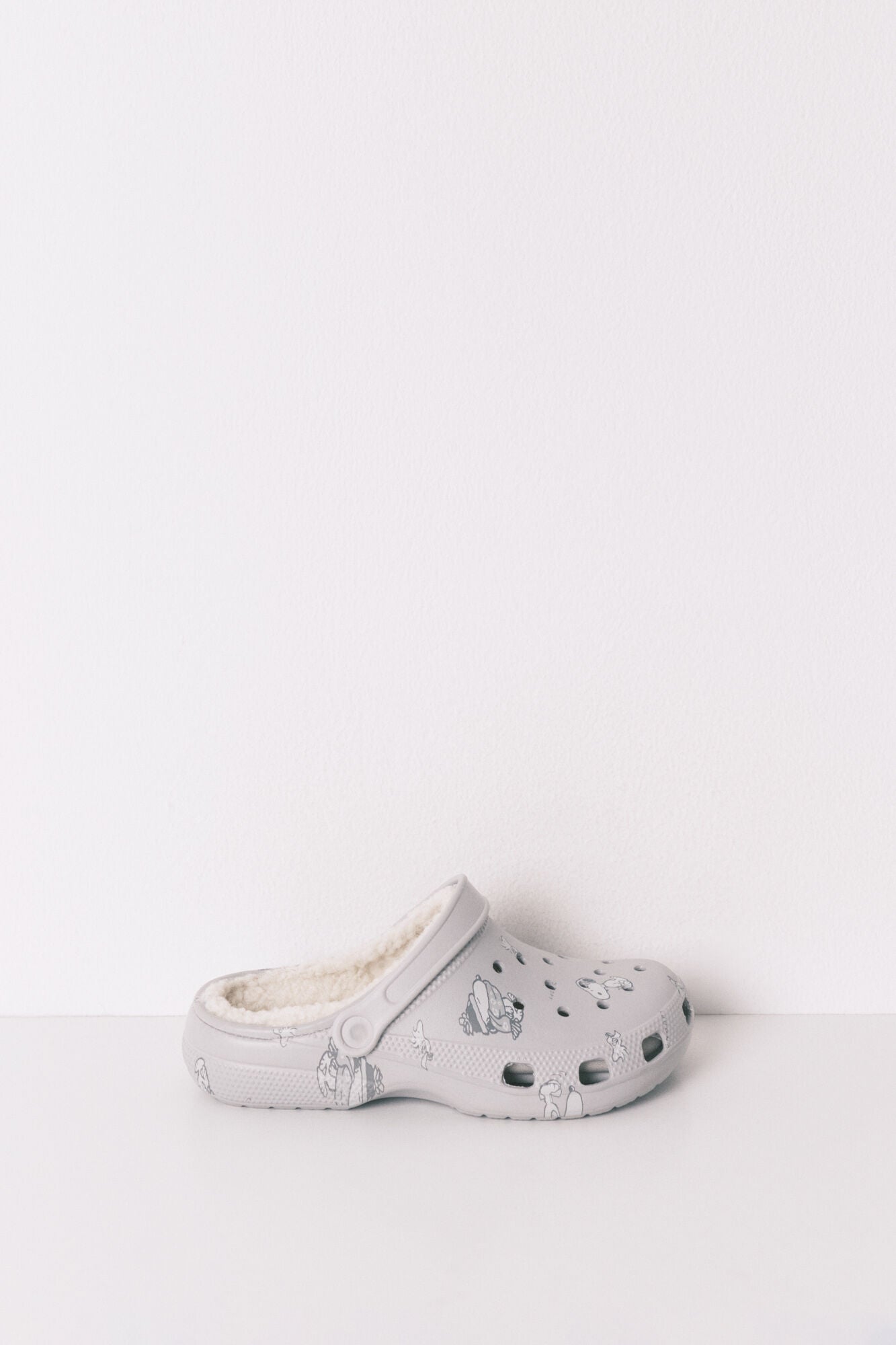 Snoopy sheepskin clog house slippers