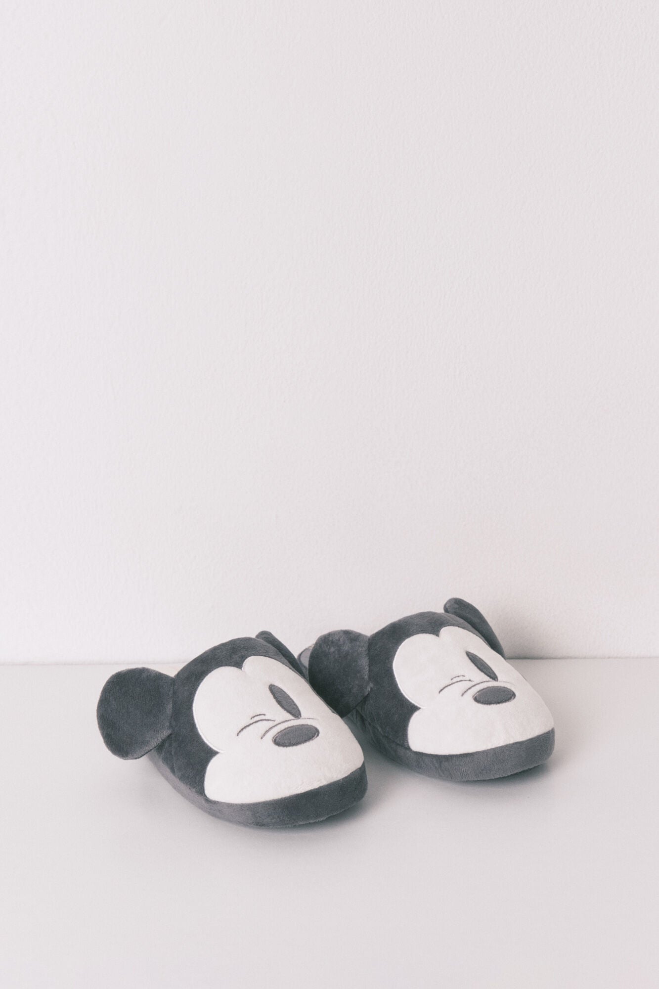 Mickey Mouse 3D Grey Slippers