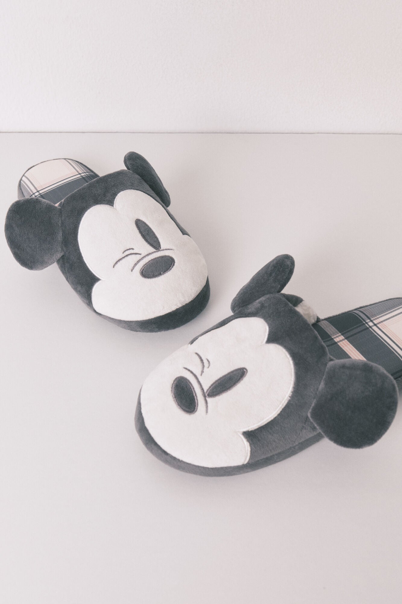 Mickey Mouse 3D Grey Slippers