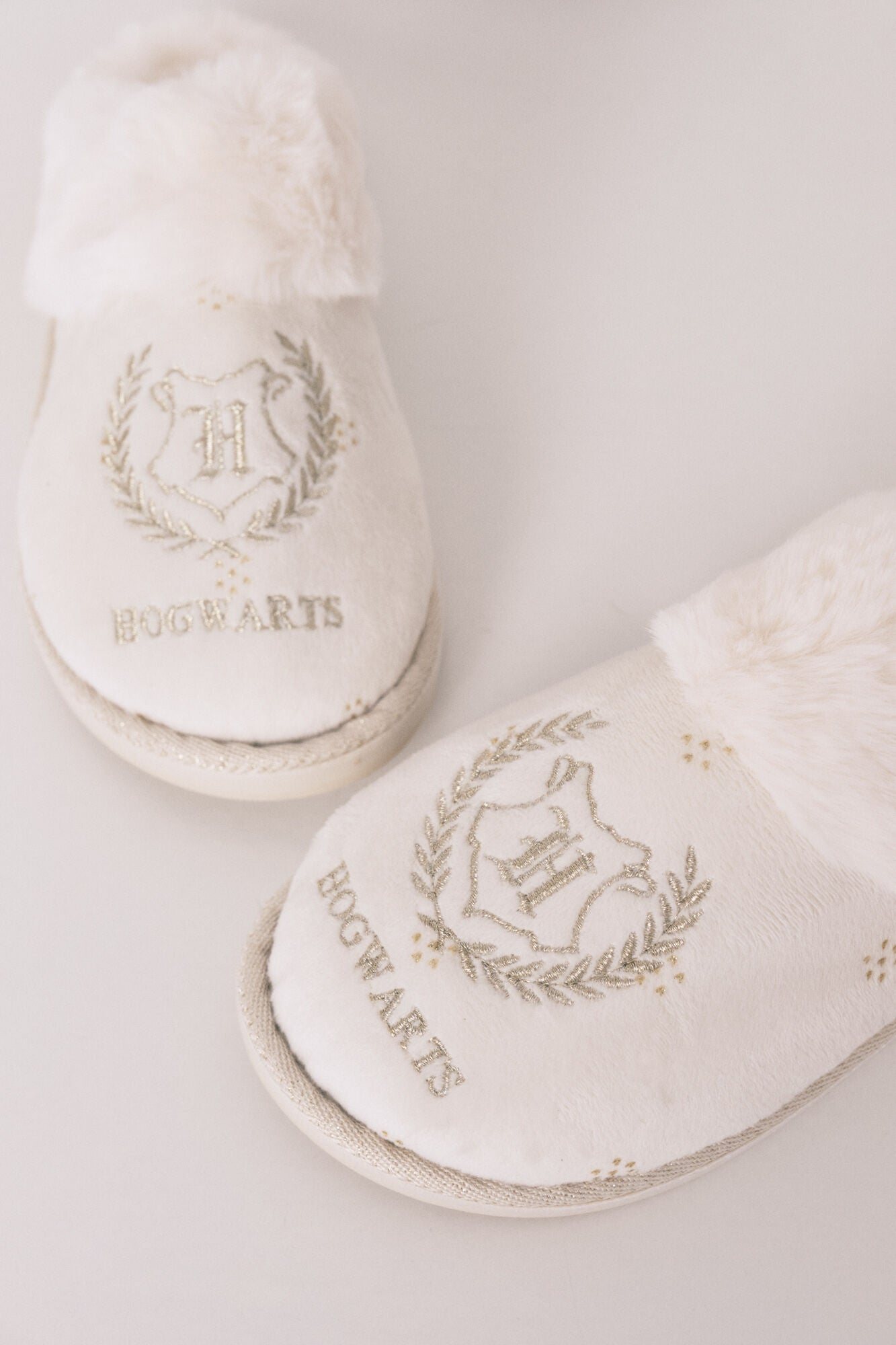 White Harry Potter lurex slippers