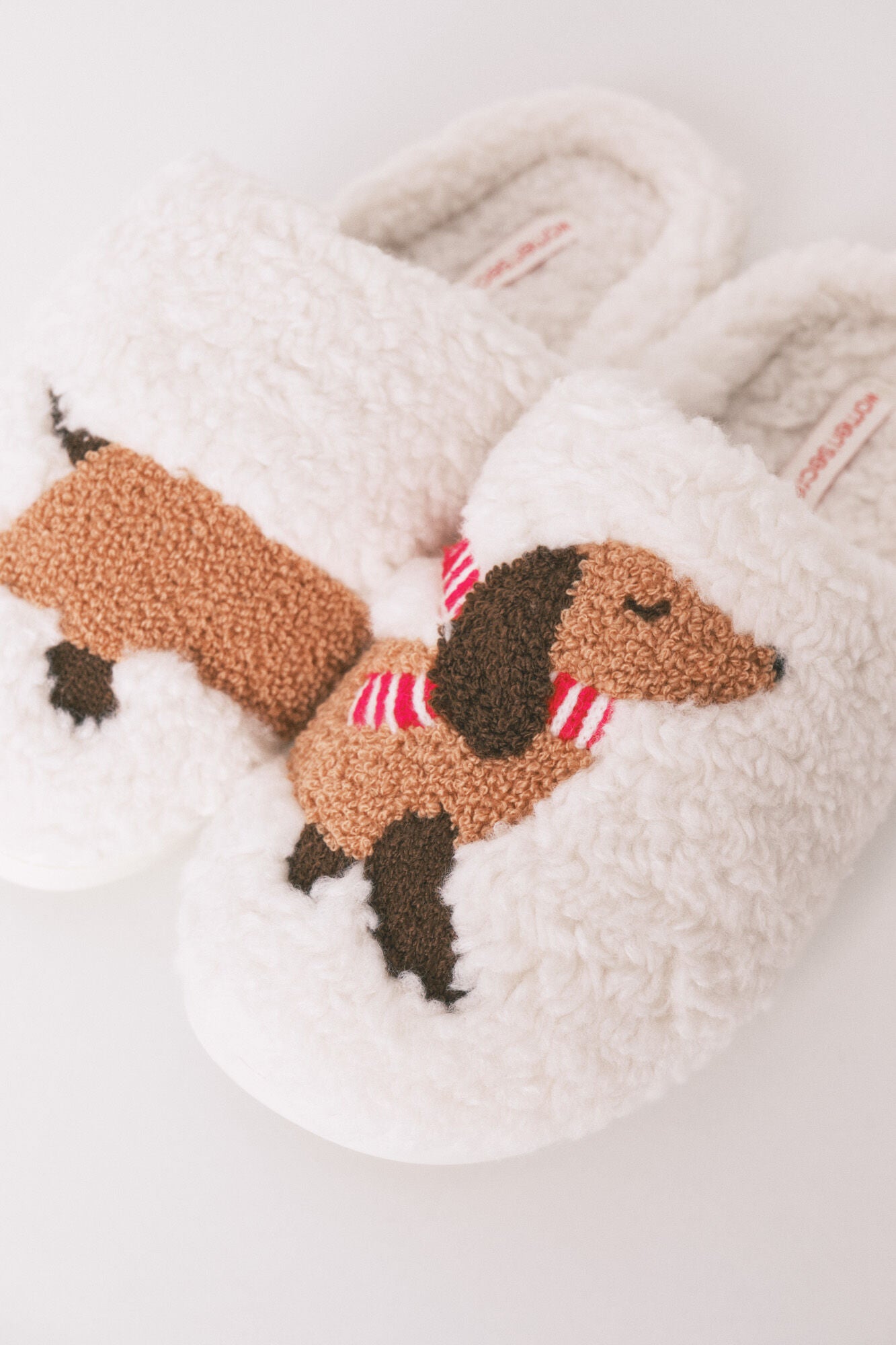 Sheepskin faux shearling slippers