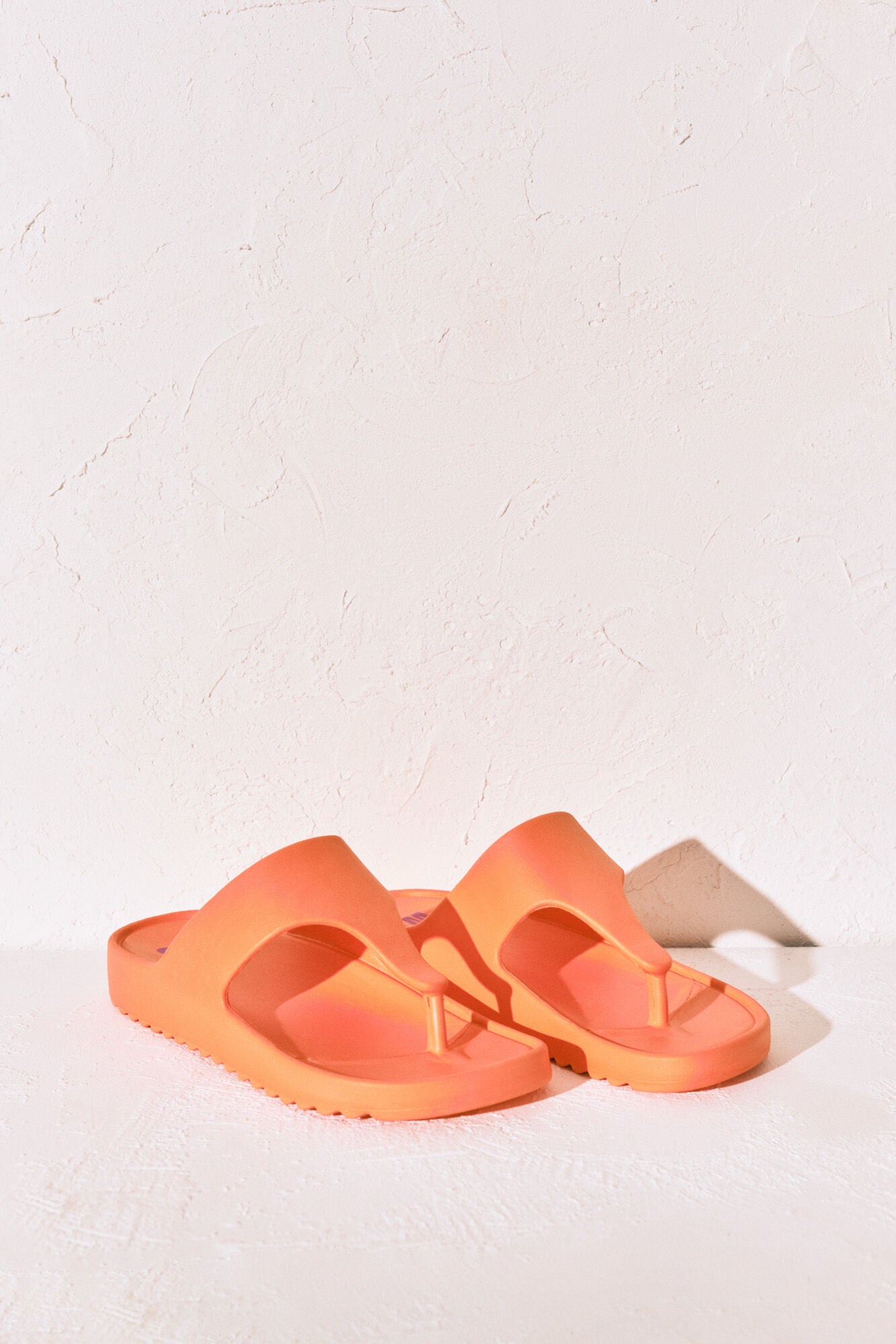 Orange EVA foam flip-flops