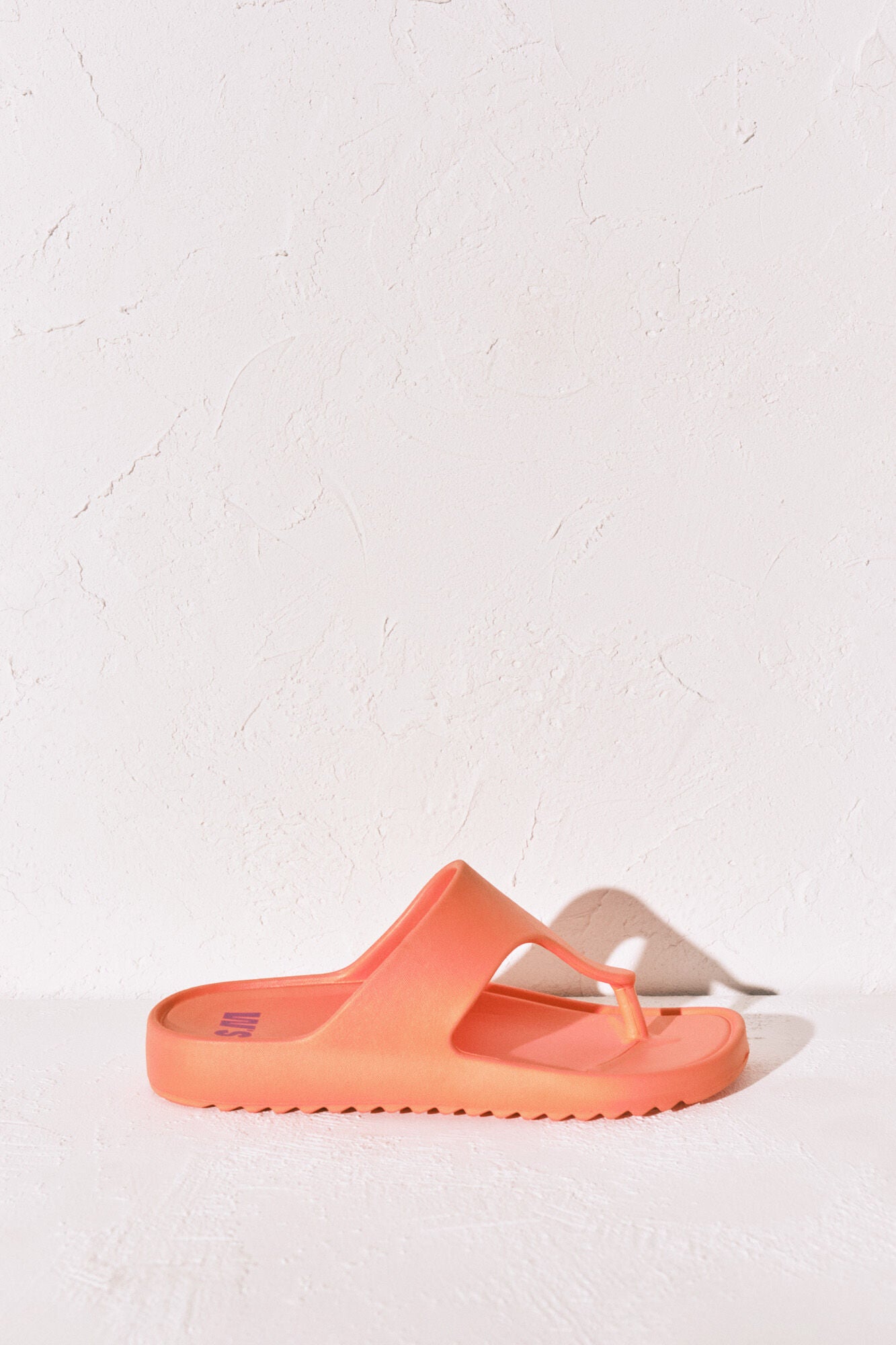 Orange EVA foam flip-flops