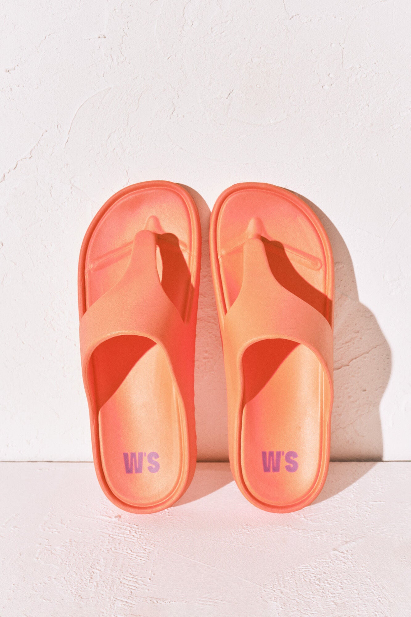 Orange EVA foam flip-flops