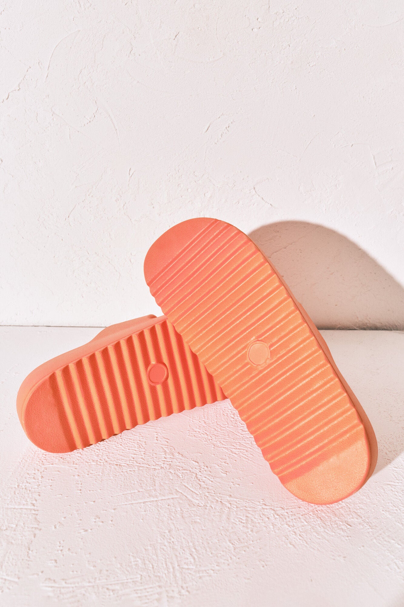 Orange EVA foam flip-flops