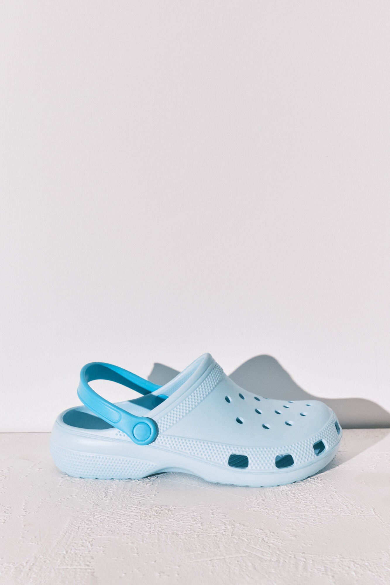 Blue rubber clog slippers