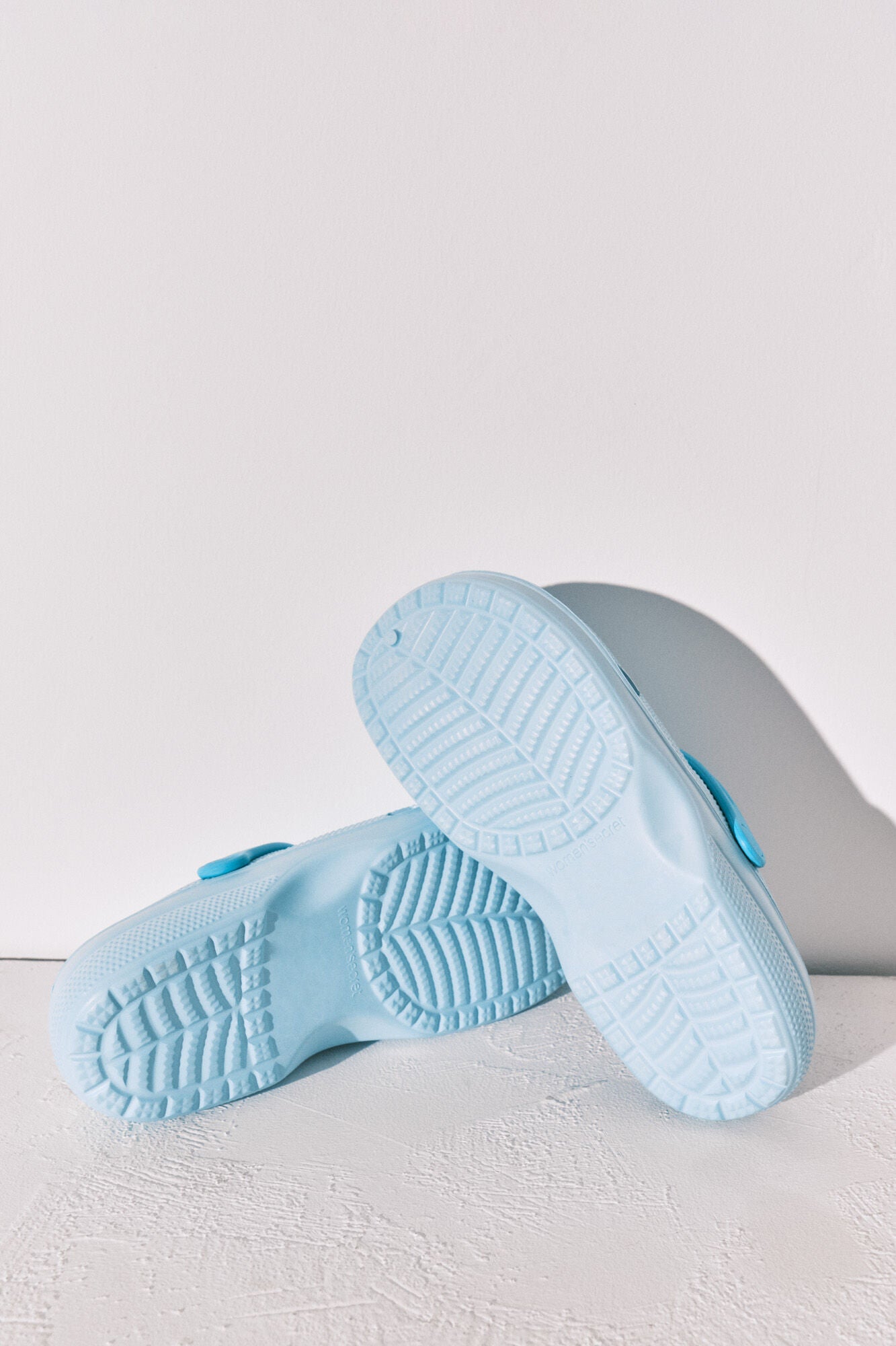 Blue rubber clog slippers