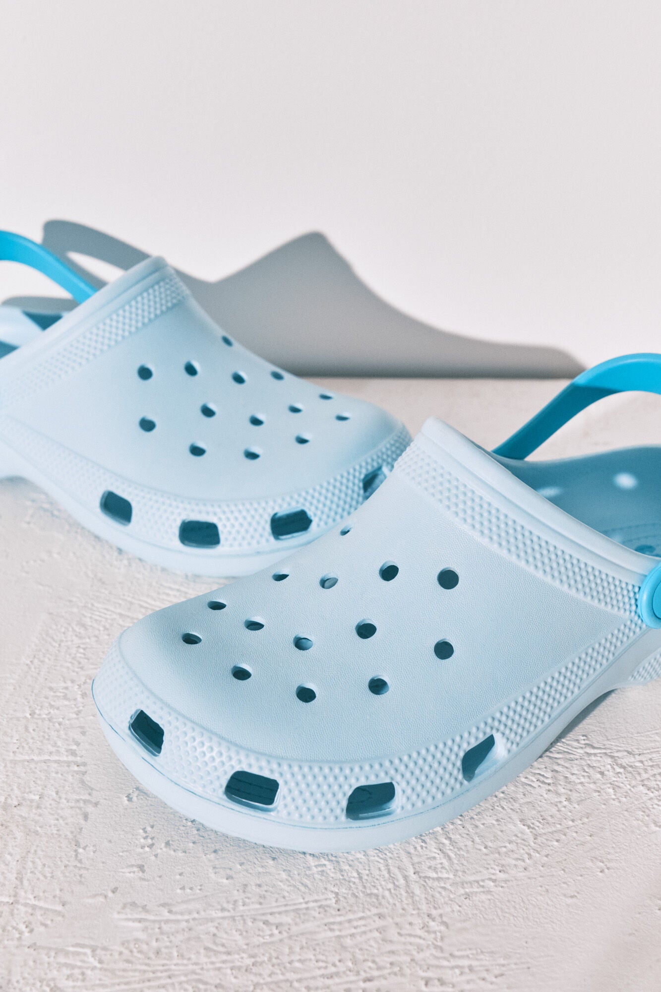 Blue rubber clog slippers