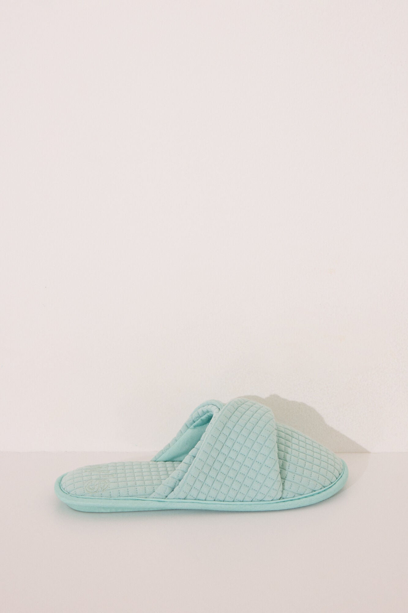 Blue padded slippers