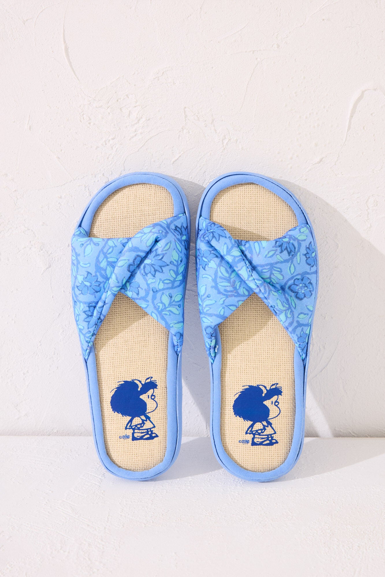 Mafalda blue slippers