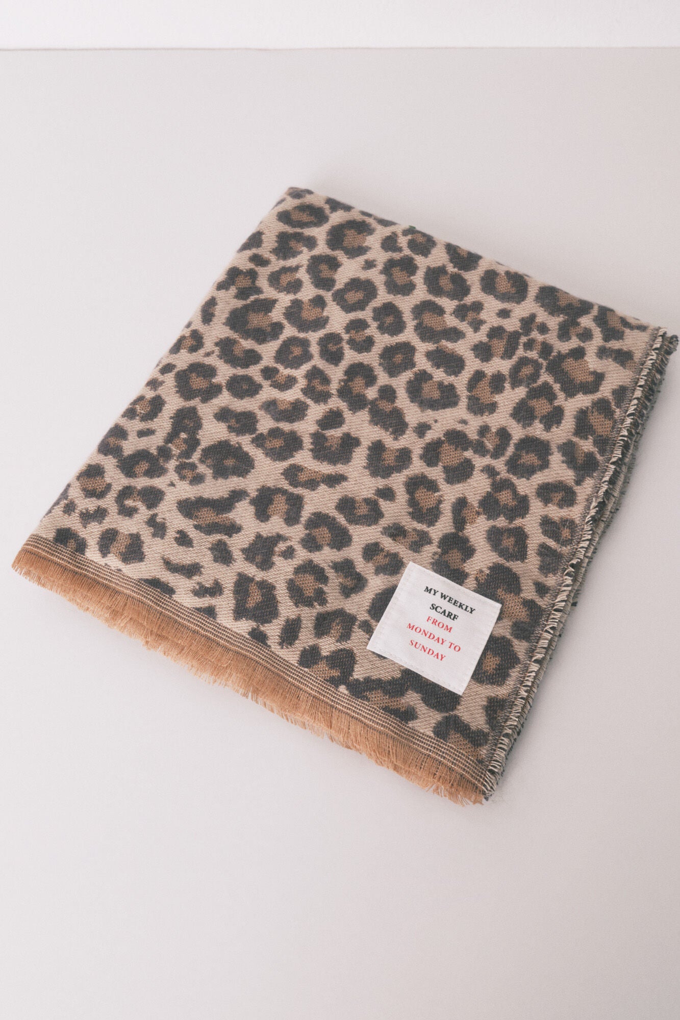 Snoopy animal print wool effect scarf