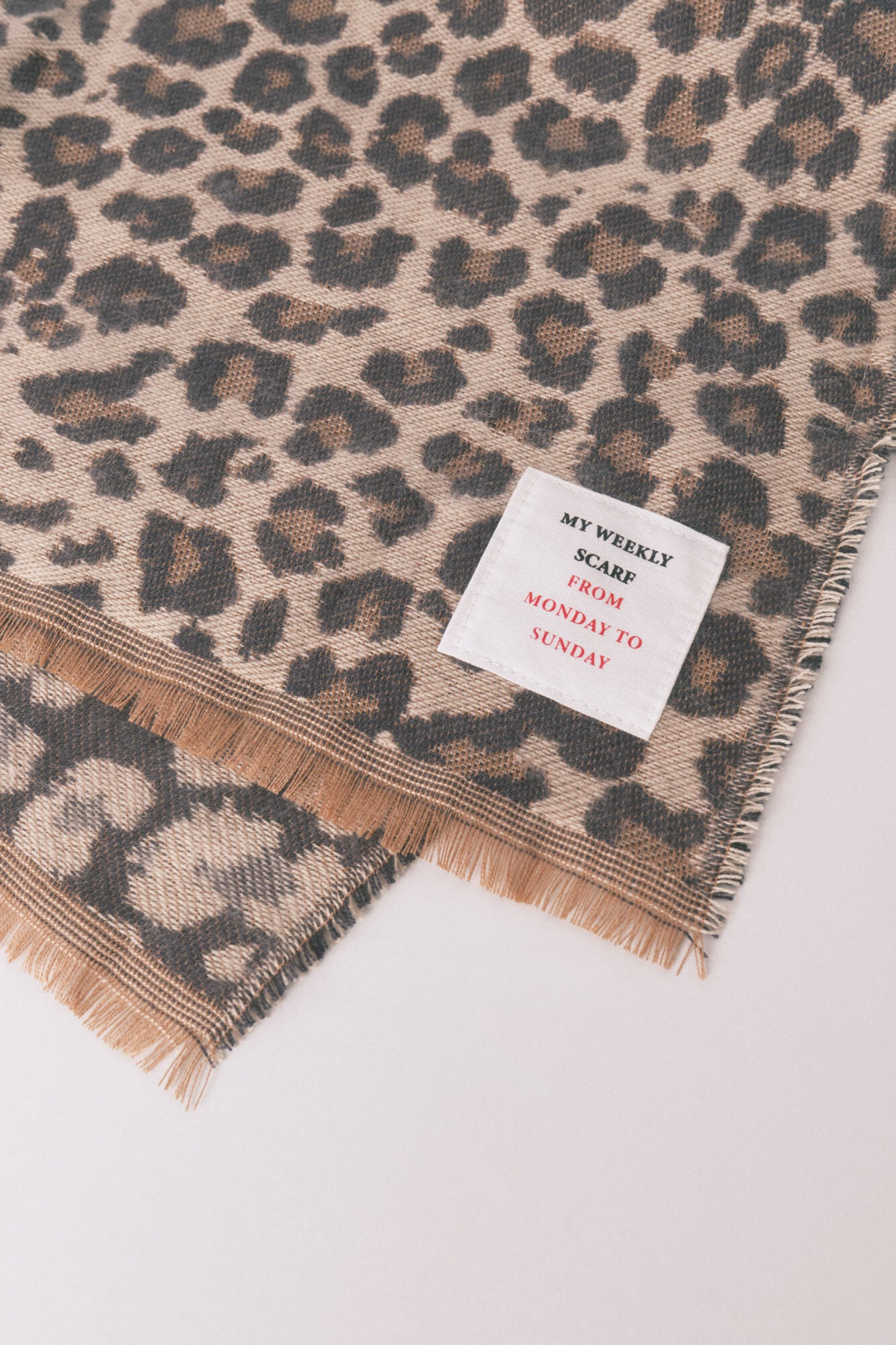 Snoopy animal print wool effect scarf