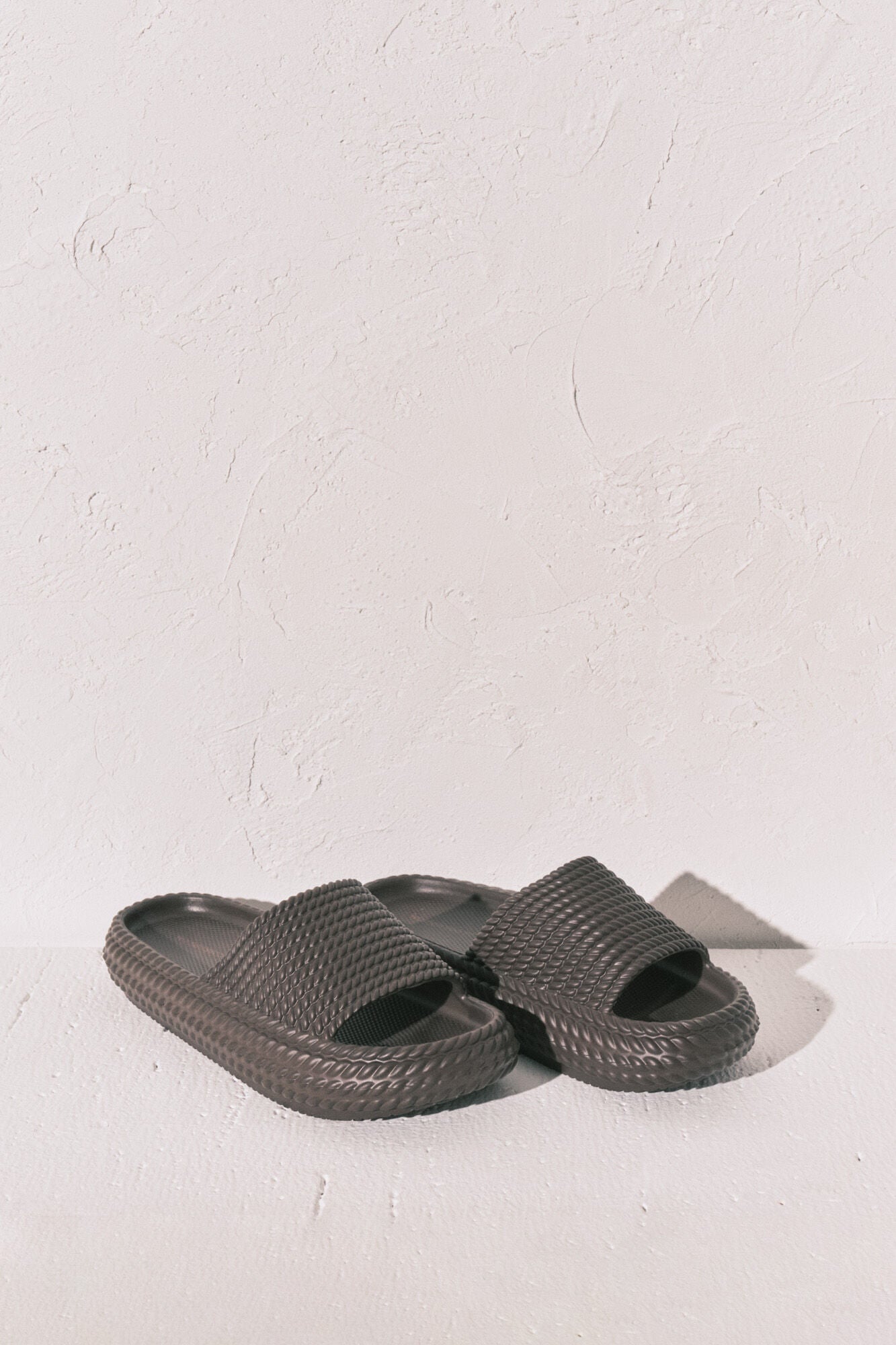 Brown platform sandals