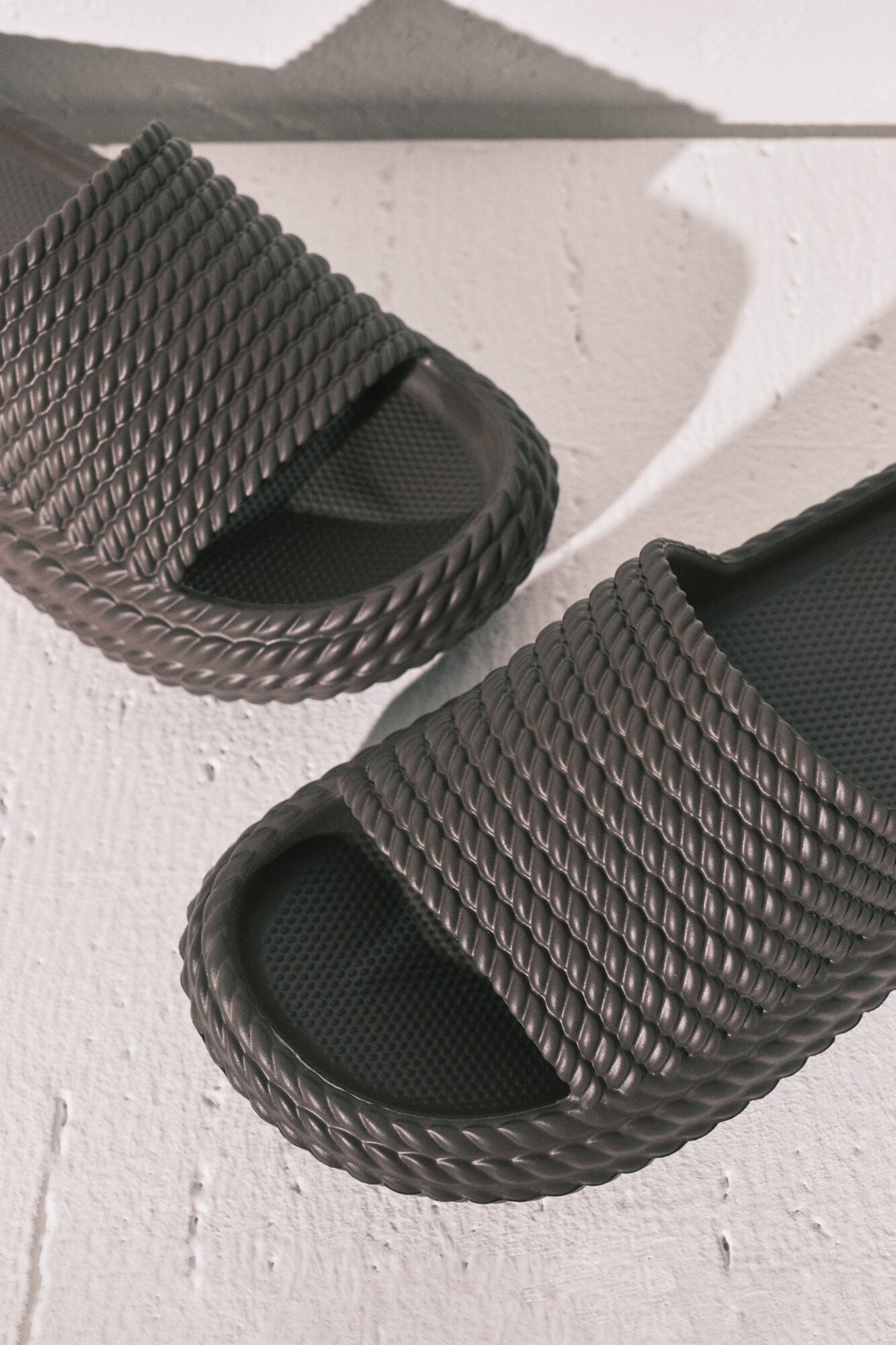 Brown platform sandals