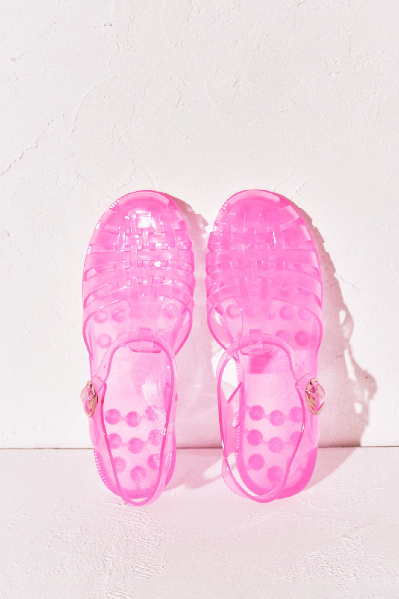 Pink jelly sandals