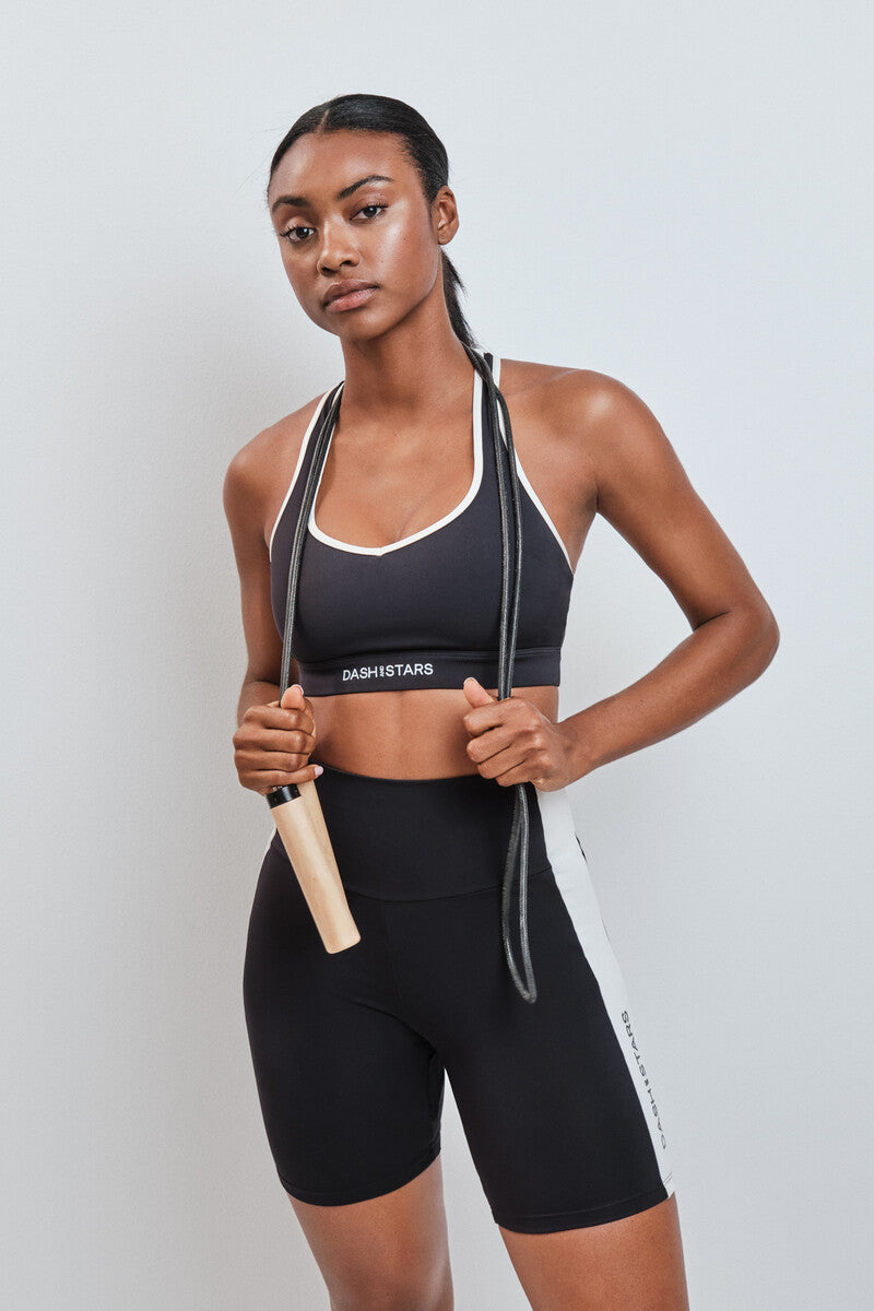 4D STRETCH cycling leggings with black contrast
