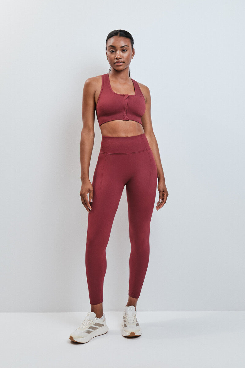 SEAMLESS FIT long red leggings