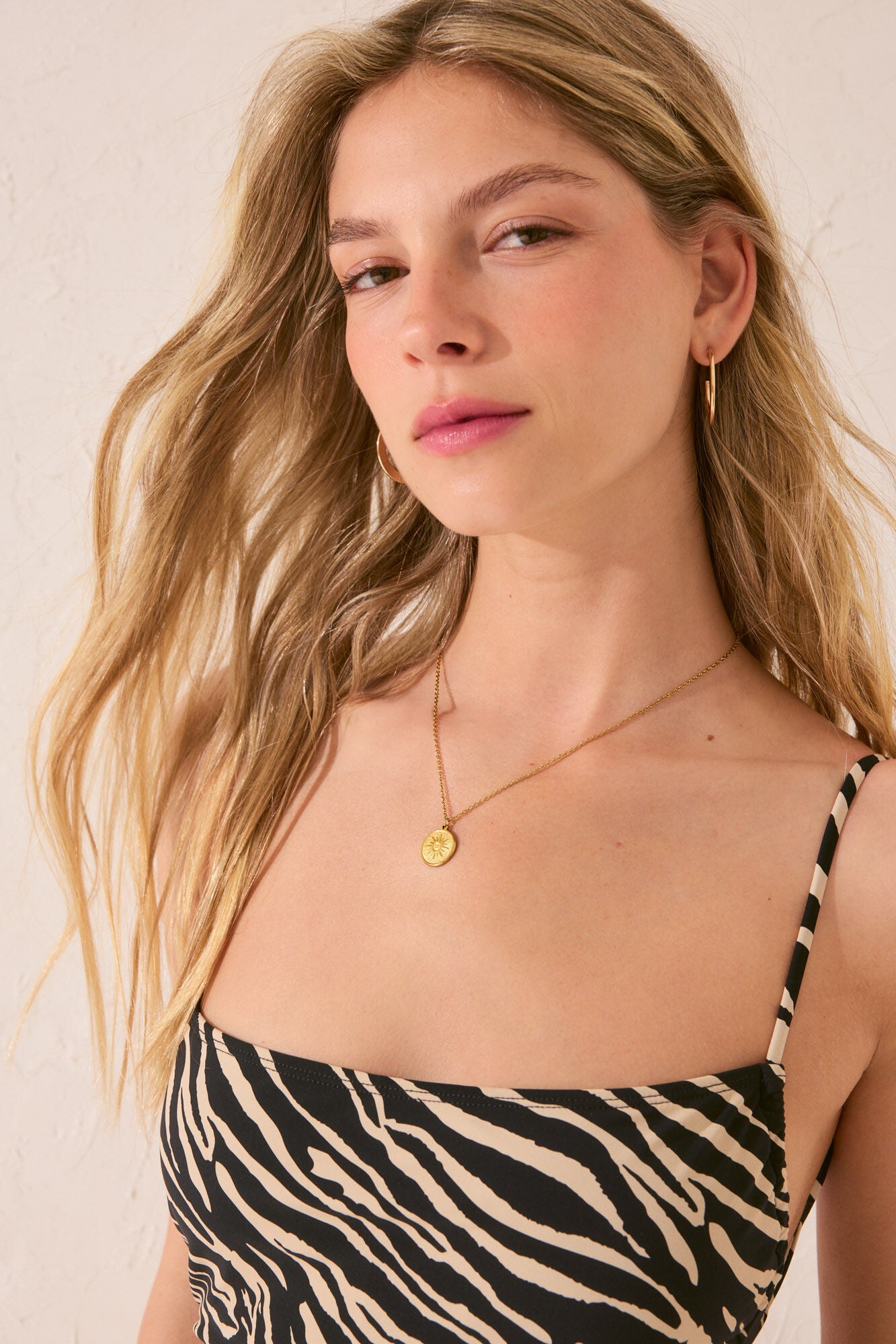 Zebra open back swimsuit