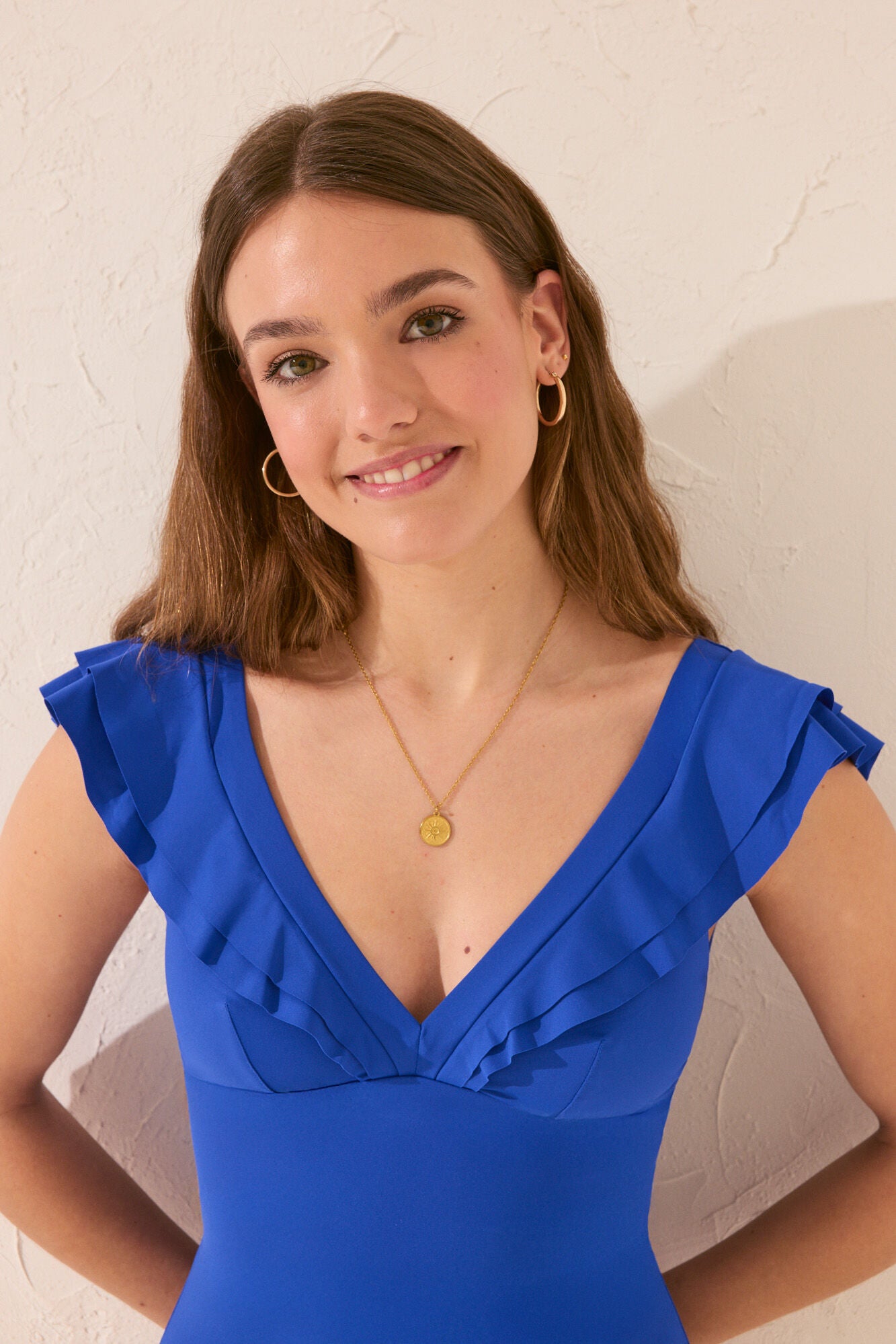 V-neckline neckline shaping swimwear