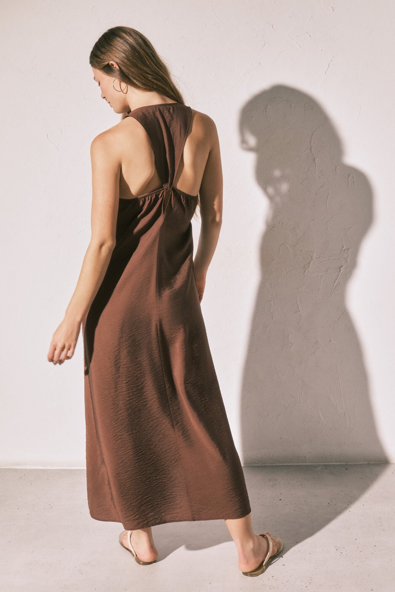 Flowing brown dress