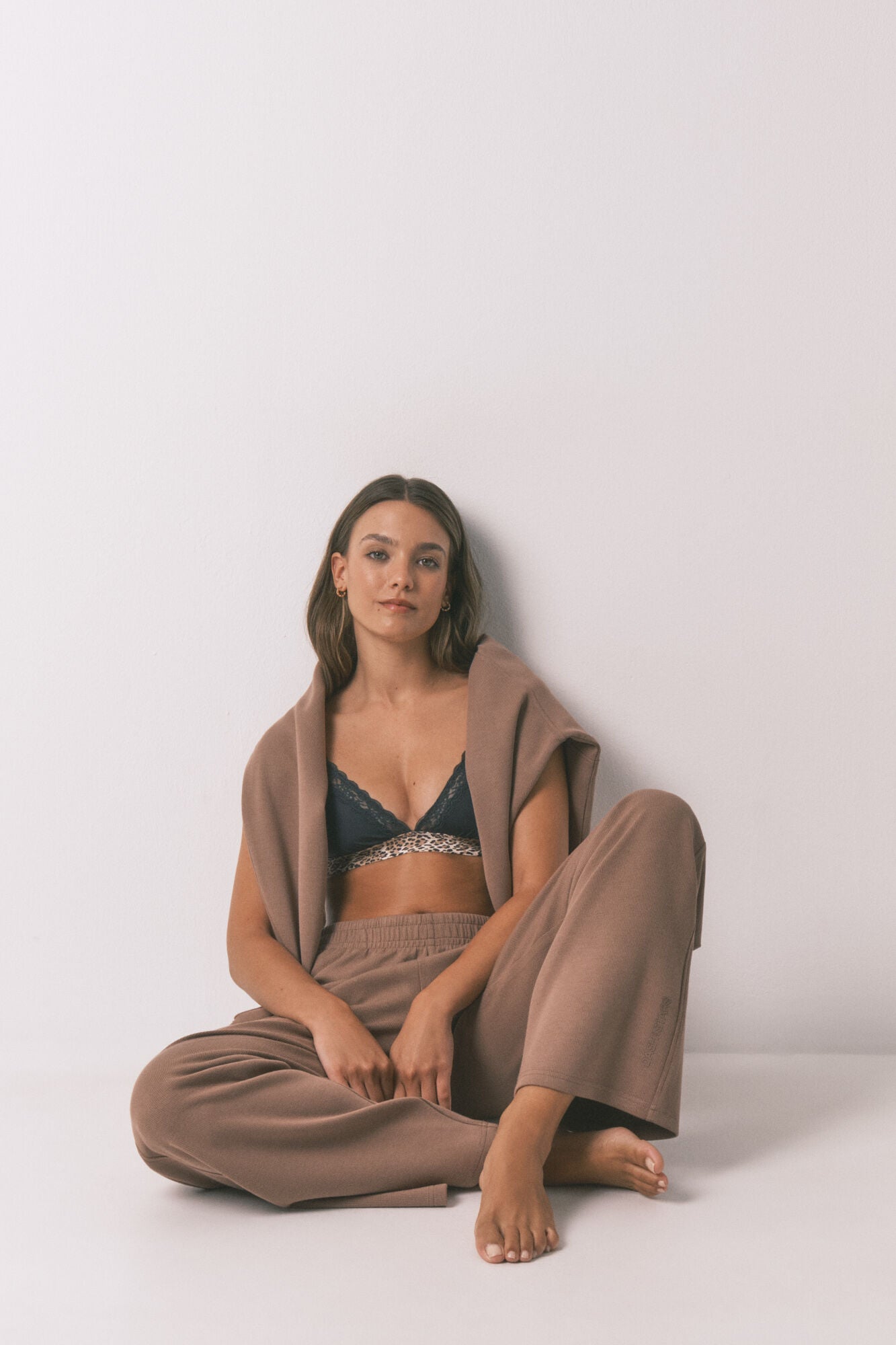 Animal print triangle bra