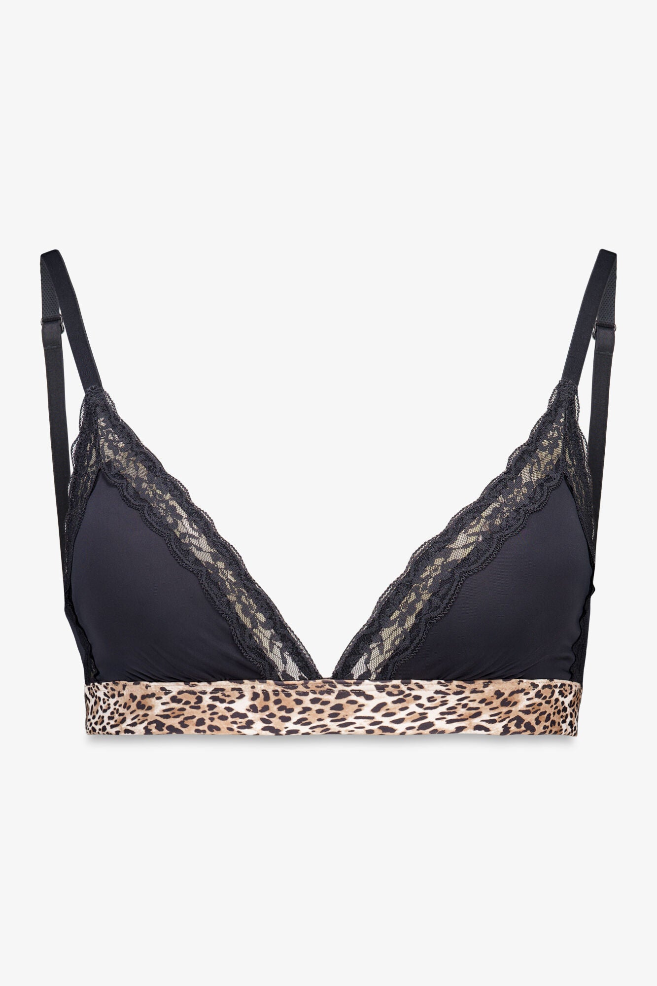 Animal print triangle bra