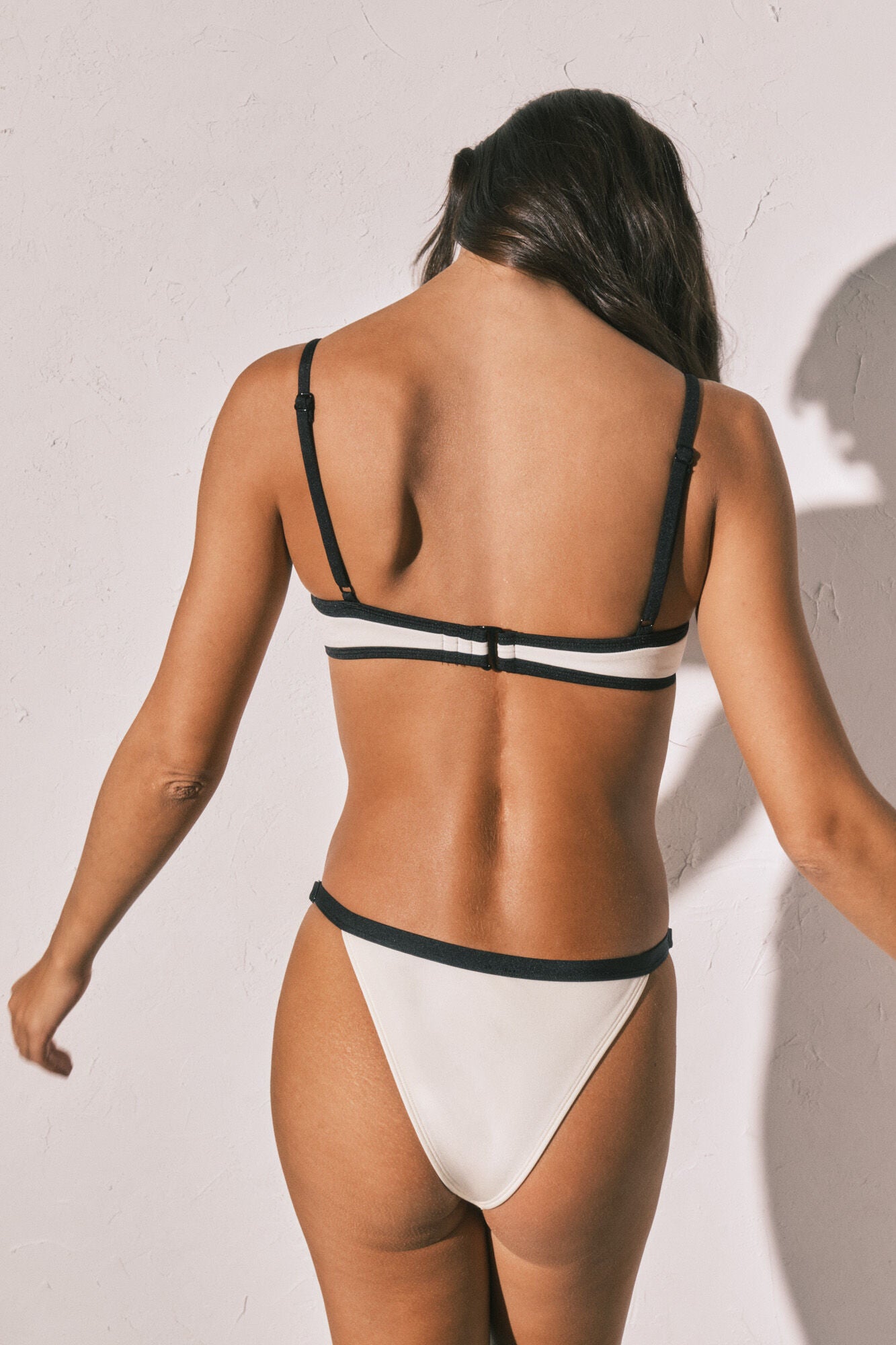 White Brazilian adjustable bikini bottoms