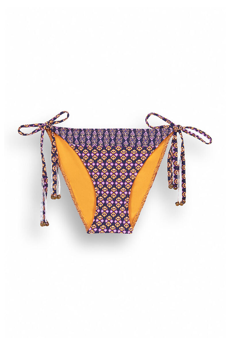 Bikini bottoms fringed patchwork