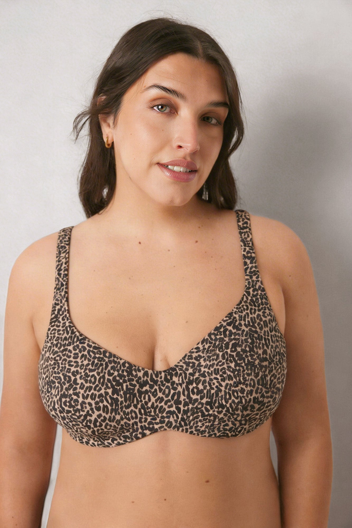Animal print bikini top Cup C