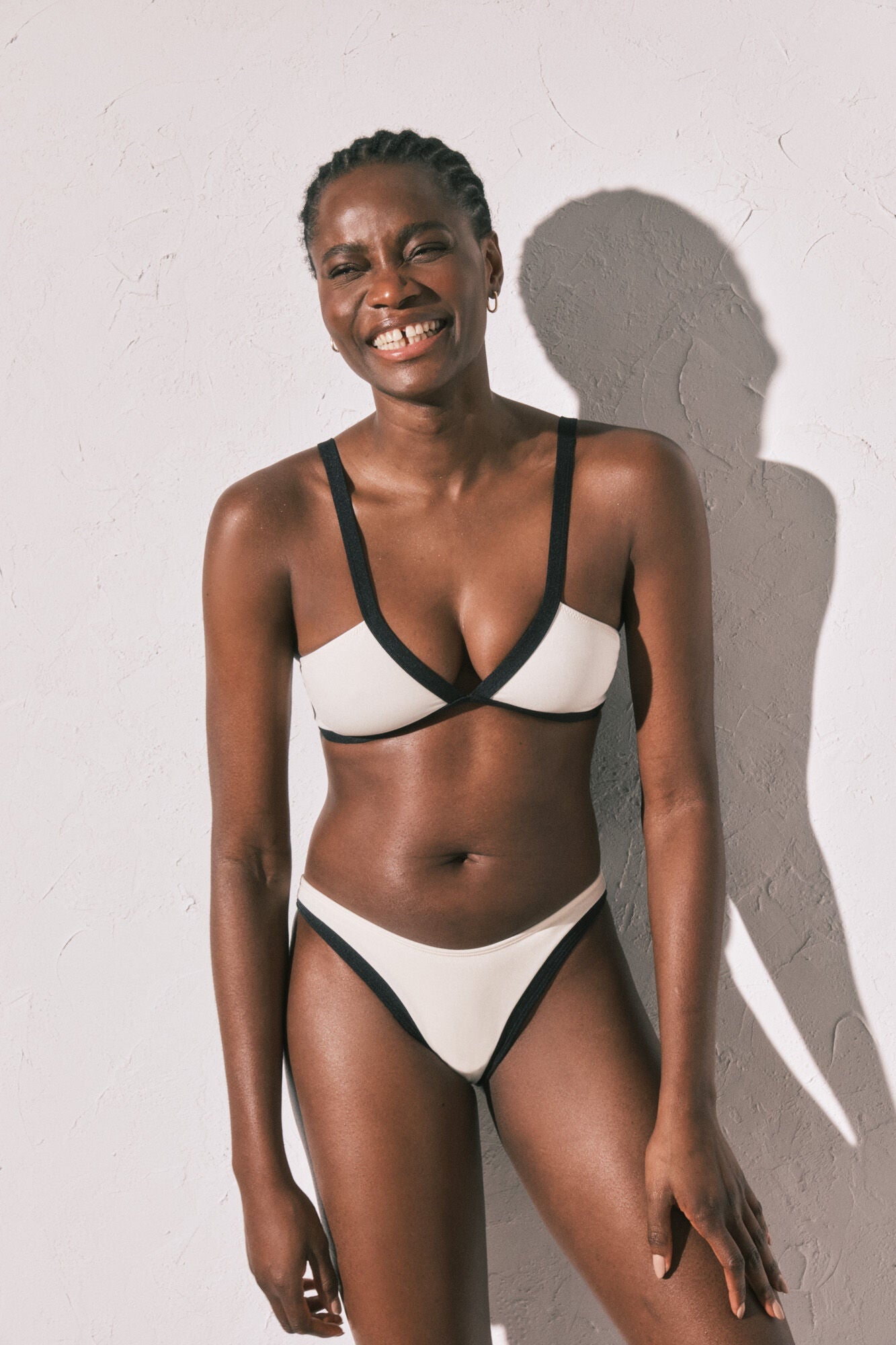 Semi-shiny bikini top Cup B