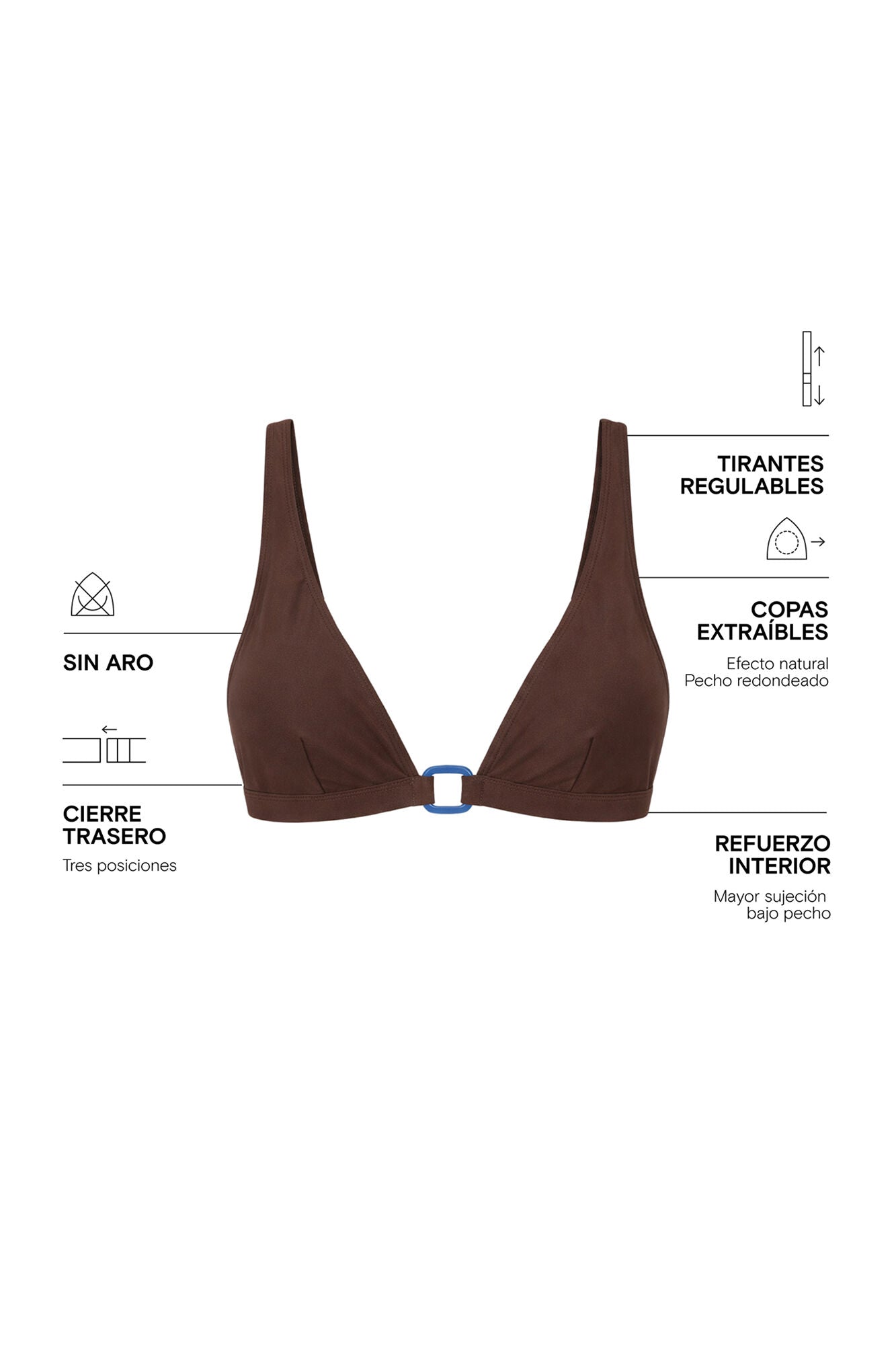 Halter bikini top Cup B