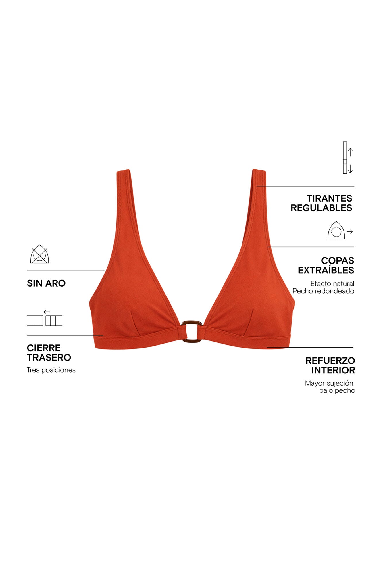 Halter bikini top Cup B