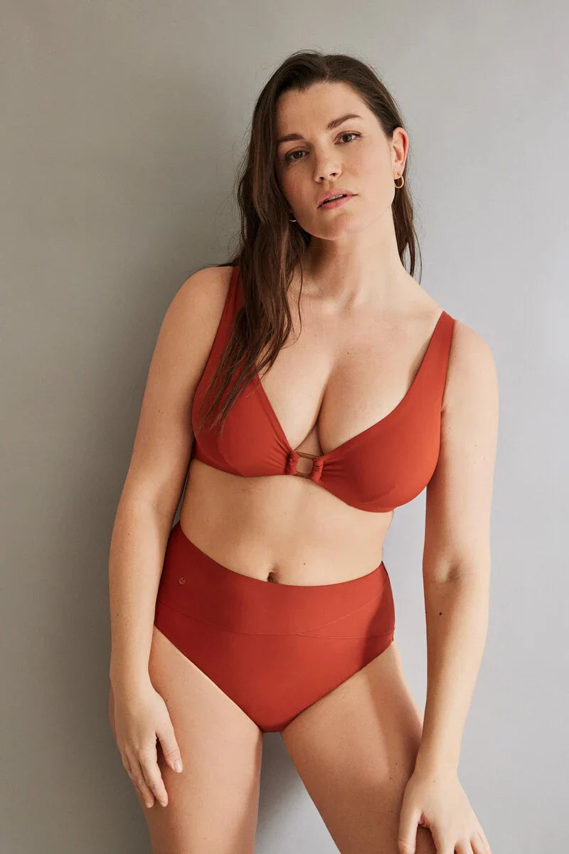 Halter bikini top Cup D