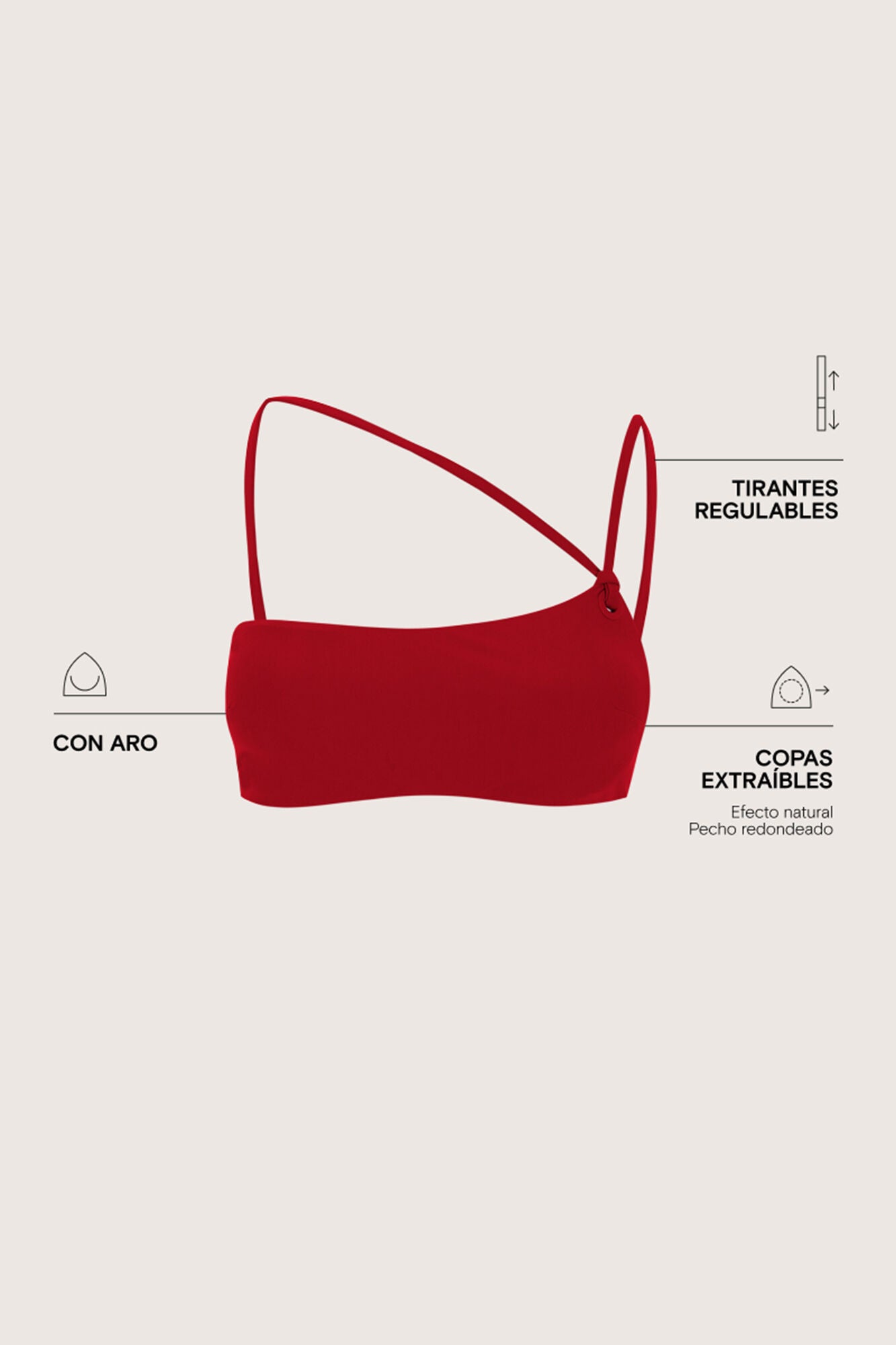 Red  bikini top Cup B