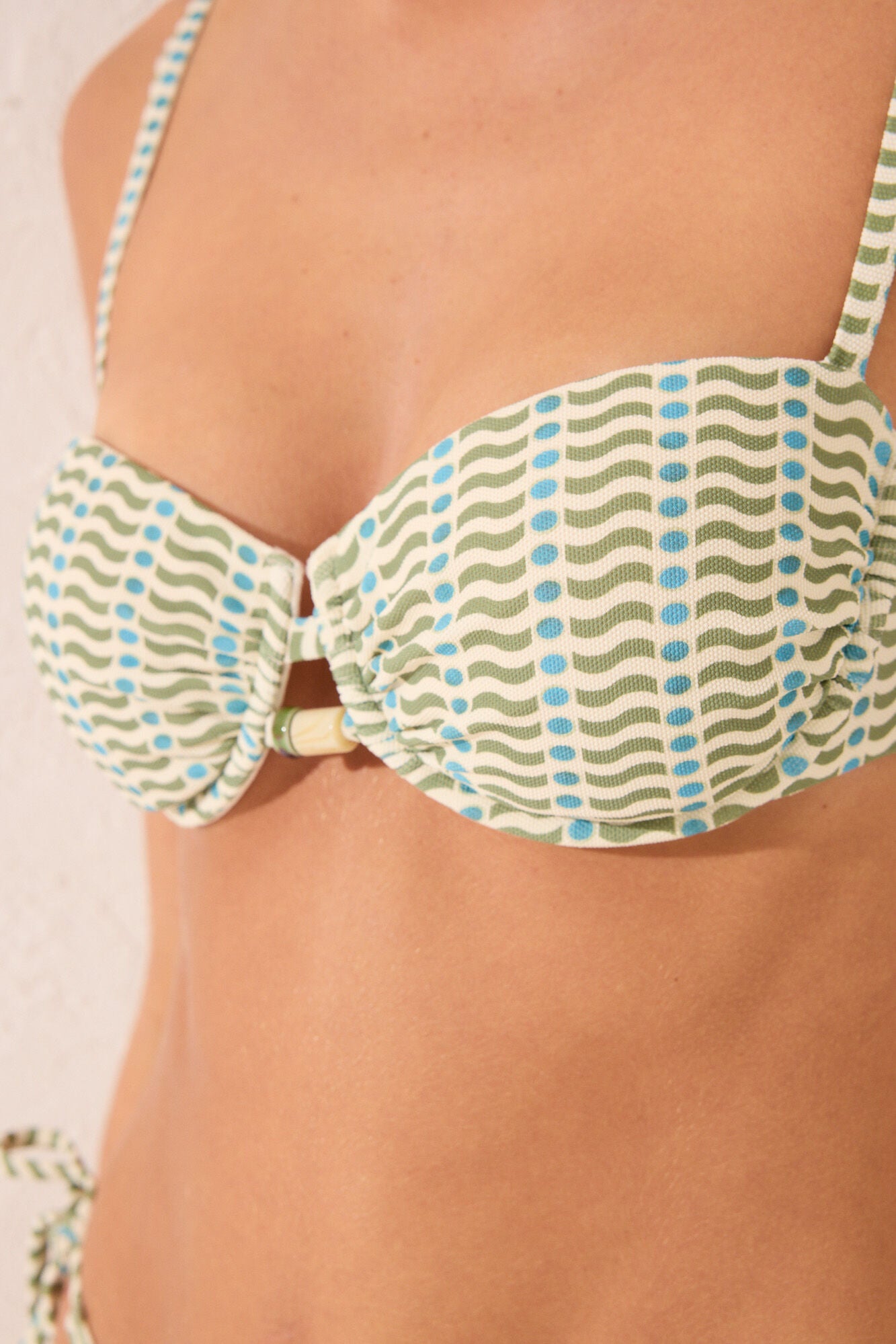 Geometric print bikini top Cup B