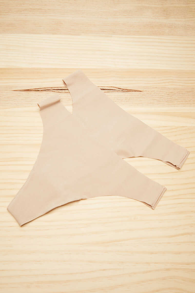 Pack of 2 seamless cotton thongs
