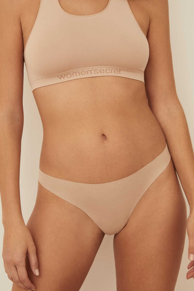 Pack of 2 seamless cotton thongs