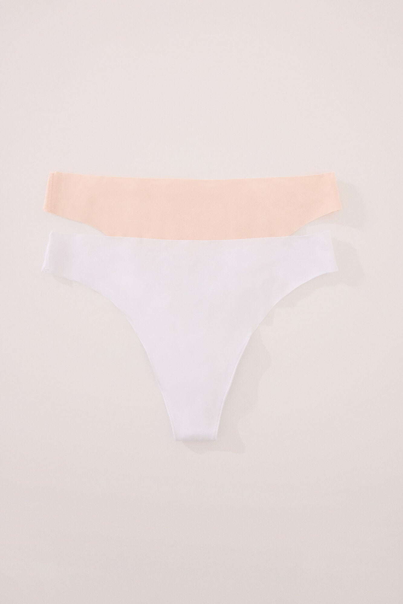 Pack of 2 seamless cotton thongs