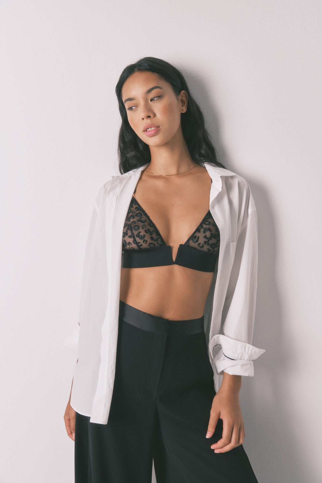 Black tulle bra Cup B