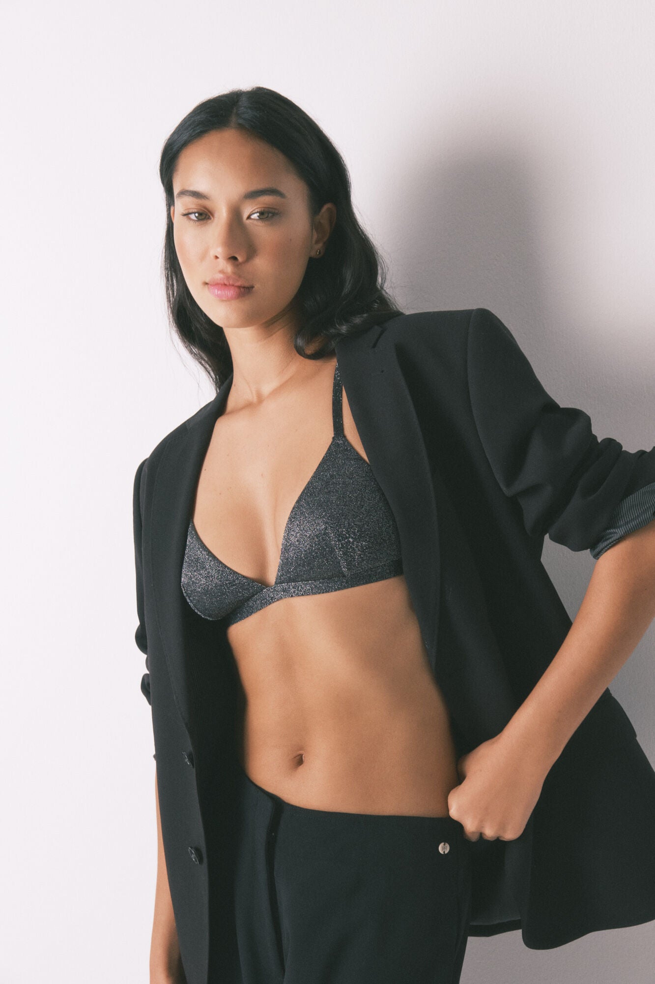 Velvet lurex bra Cup B