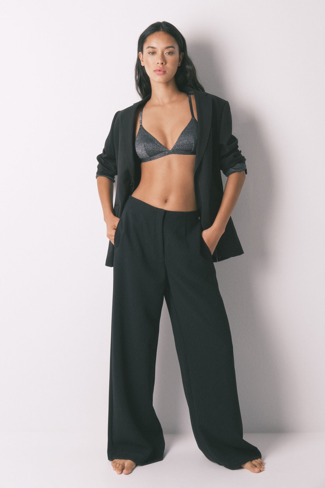 Velvet lurex bra Cup B